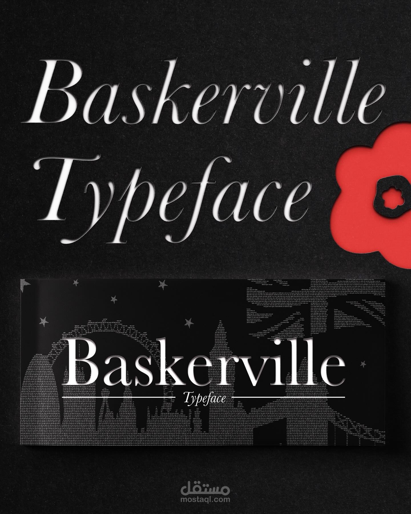 Typeface for the font "Baskerville"