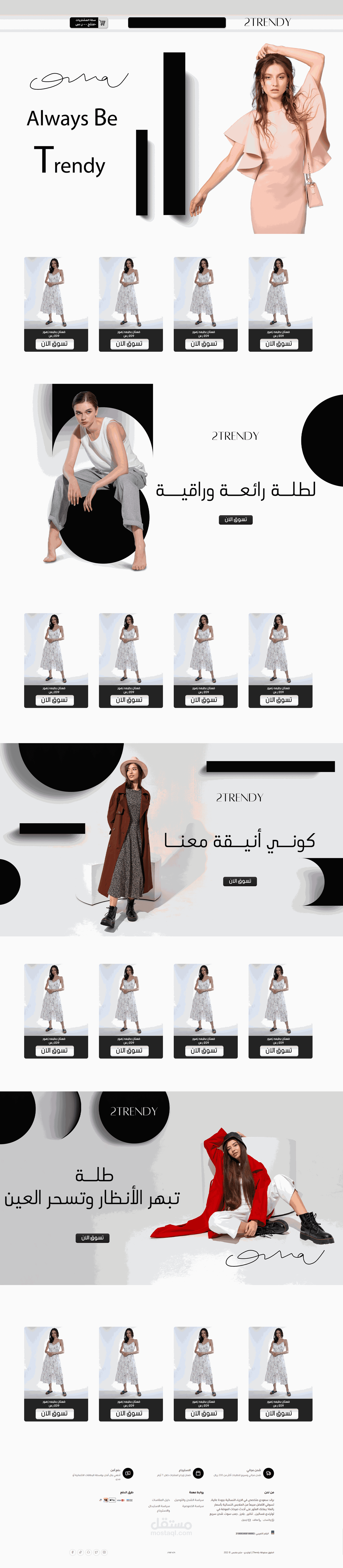 تصميم موقع احترافي على منصه سله