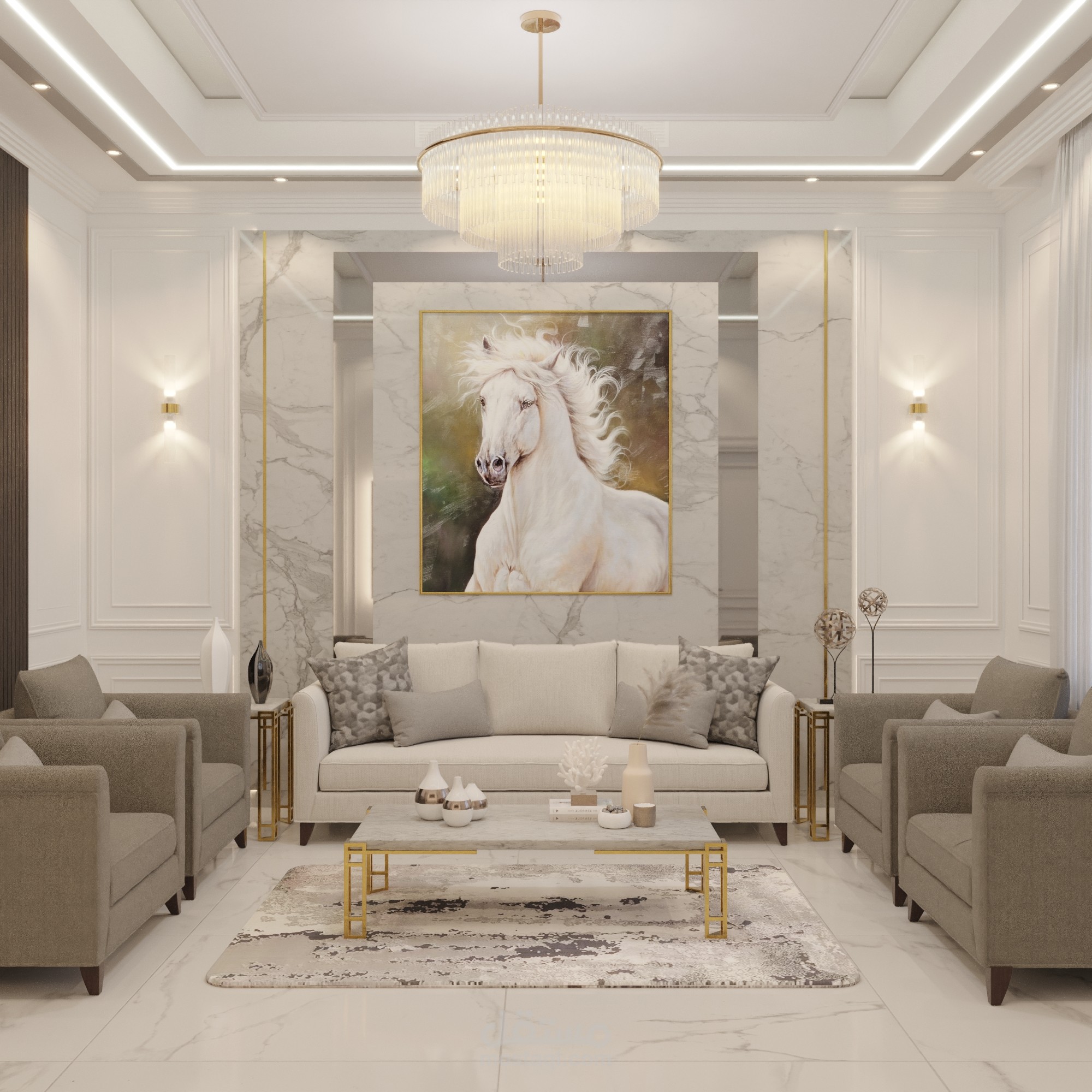 تصميم مجلس رجال نيوكلاسيك - Men’s sitting