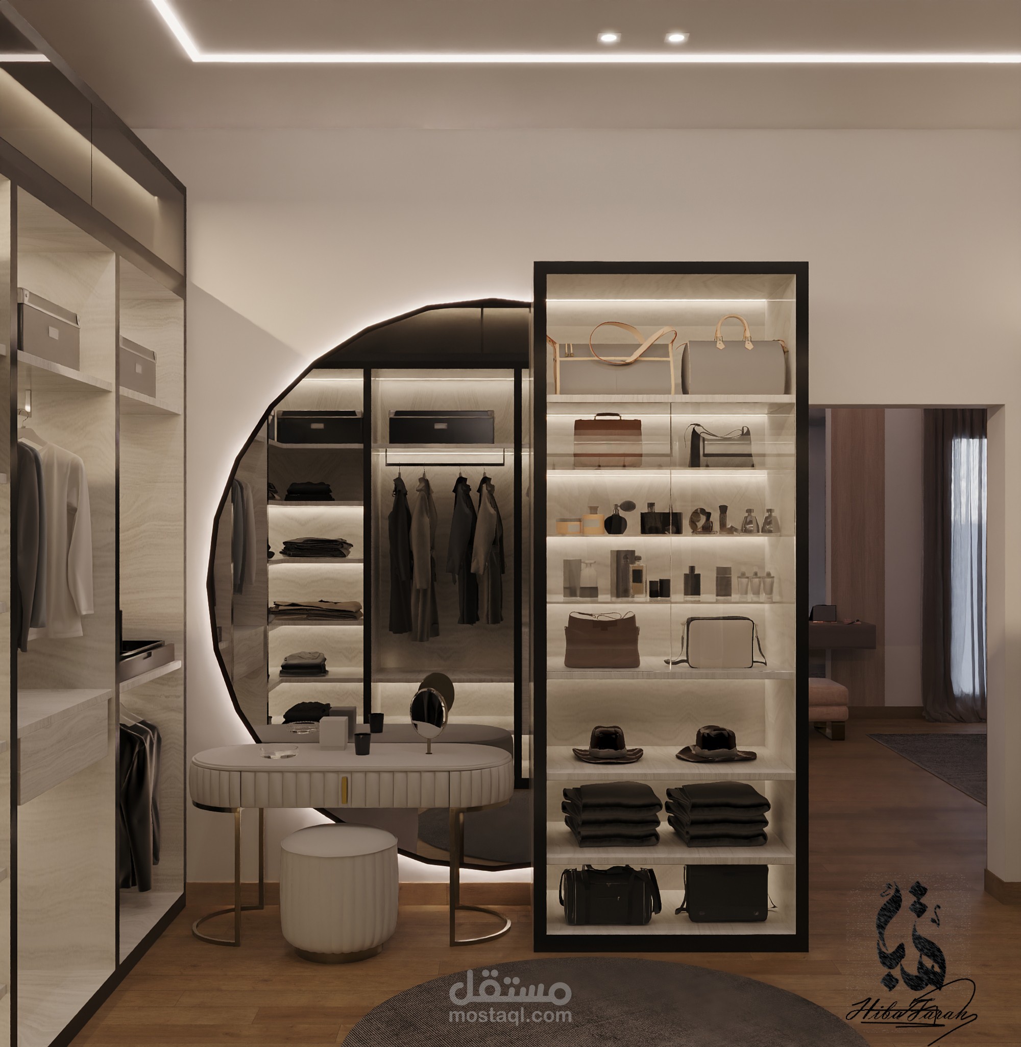 تصميم غرفة ملابس - مودرن Modern Dressingroom design