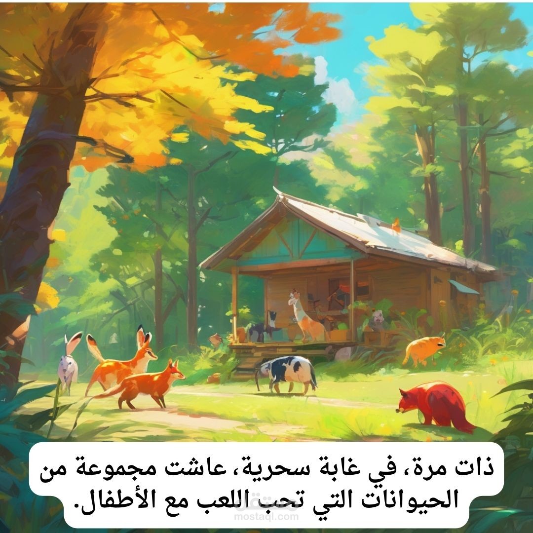 قصة خيالية عن مغامرات الاطفال والحيوانات