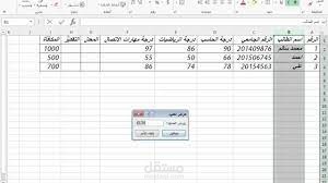 من اعمالي عندما قمت بوضع بيانات الجامعة للزملائي في برنامج اكسل مدرج بكل بياناتهم ودرجاتهم واسمائهم وسرعة تنفيذ ذلك في مدة قصيرة جدا بالنسبة لي ولا شيء