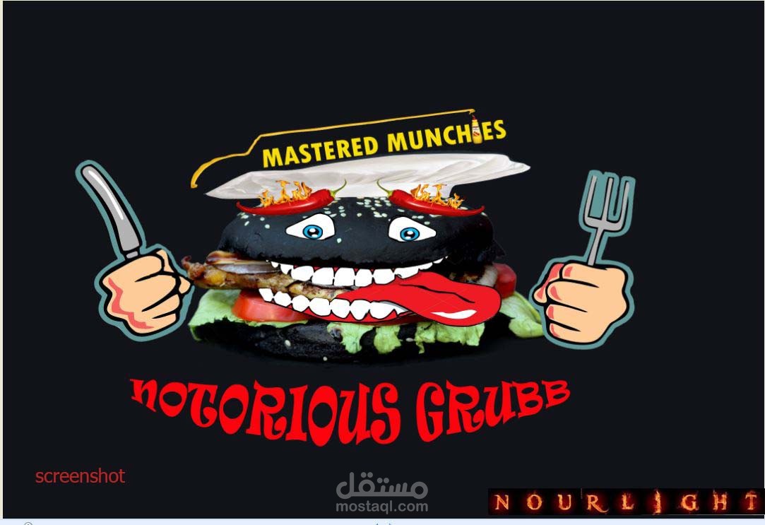 تصميم شعارمطعم notrious grupp