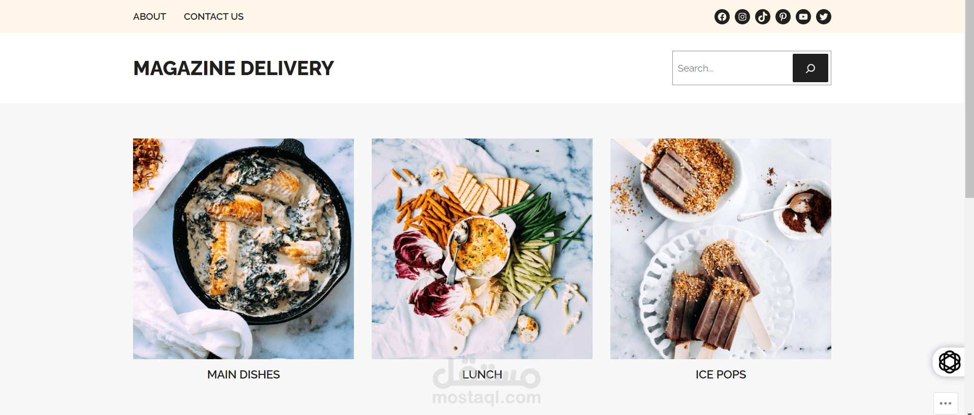 موقع لعرض كتاب طبخ