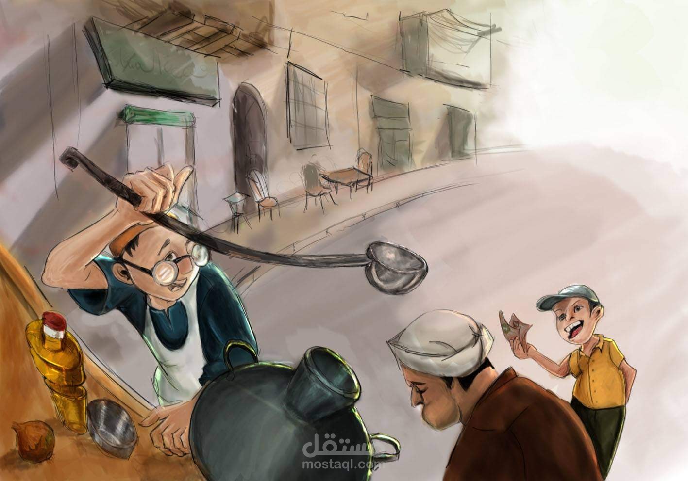 صفحتان من قصة للاطفال