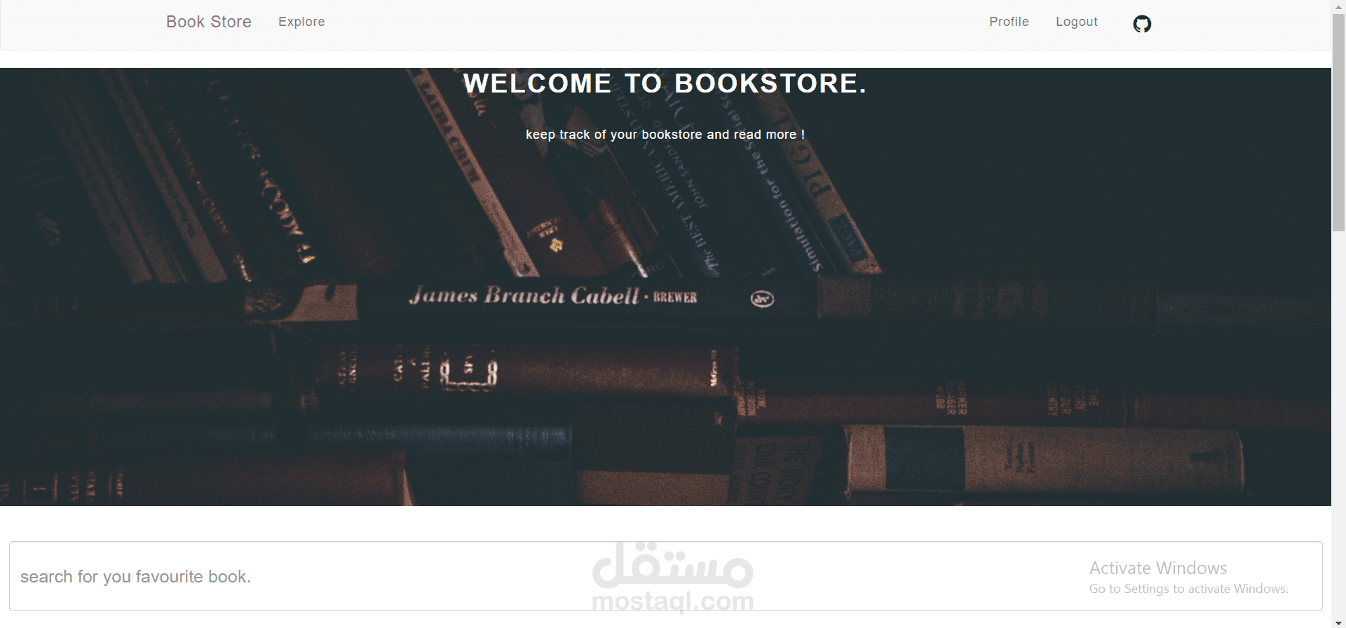 موقع كتب للقراء للبحث عن الكتب  واضافة الكتب في جدول خاص بكل مشترك      https://bookstore.muhammadnasr.website/auth/login?next=%2F