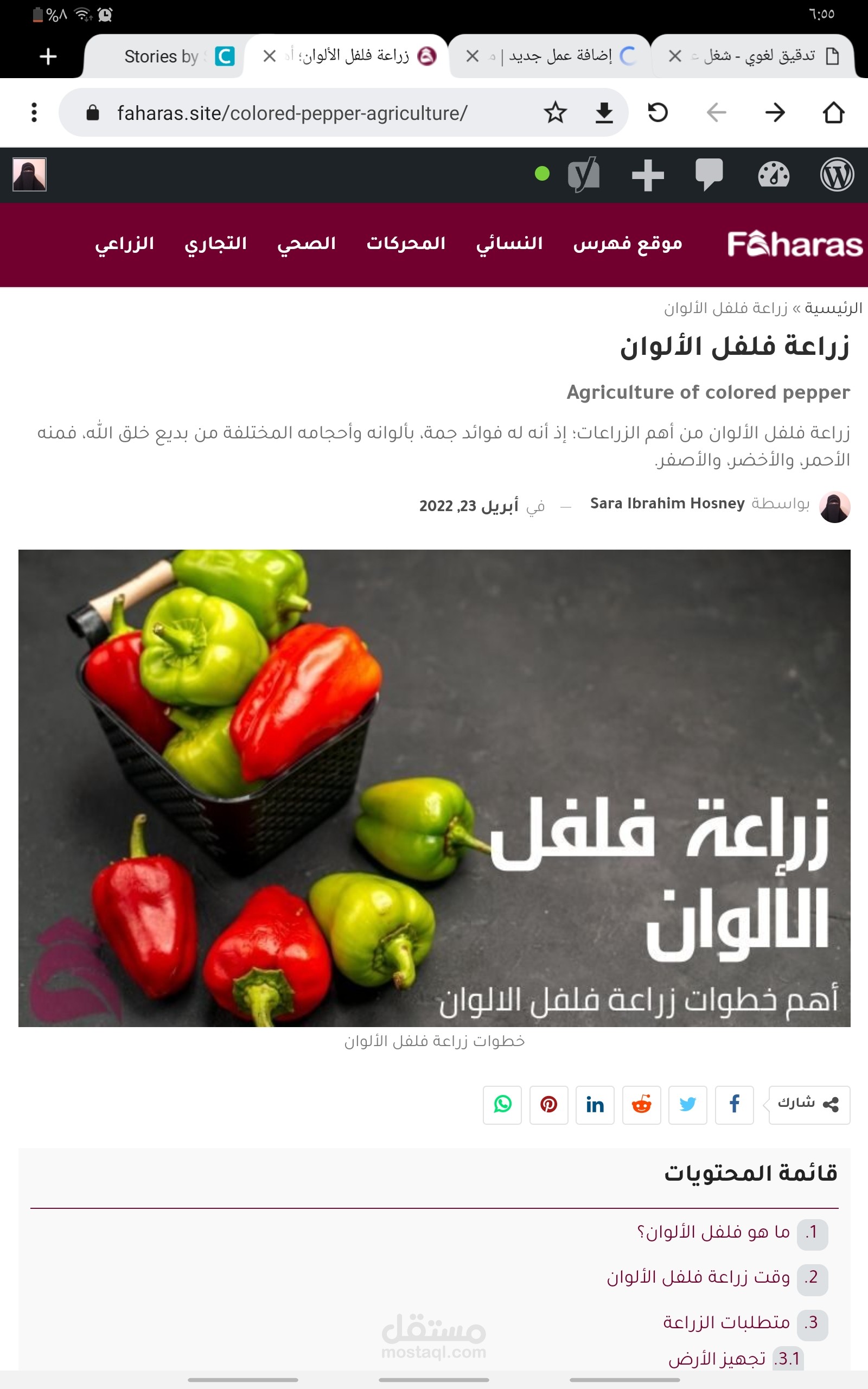 كتابة مقال