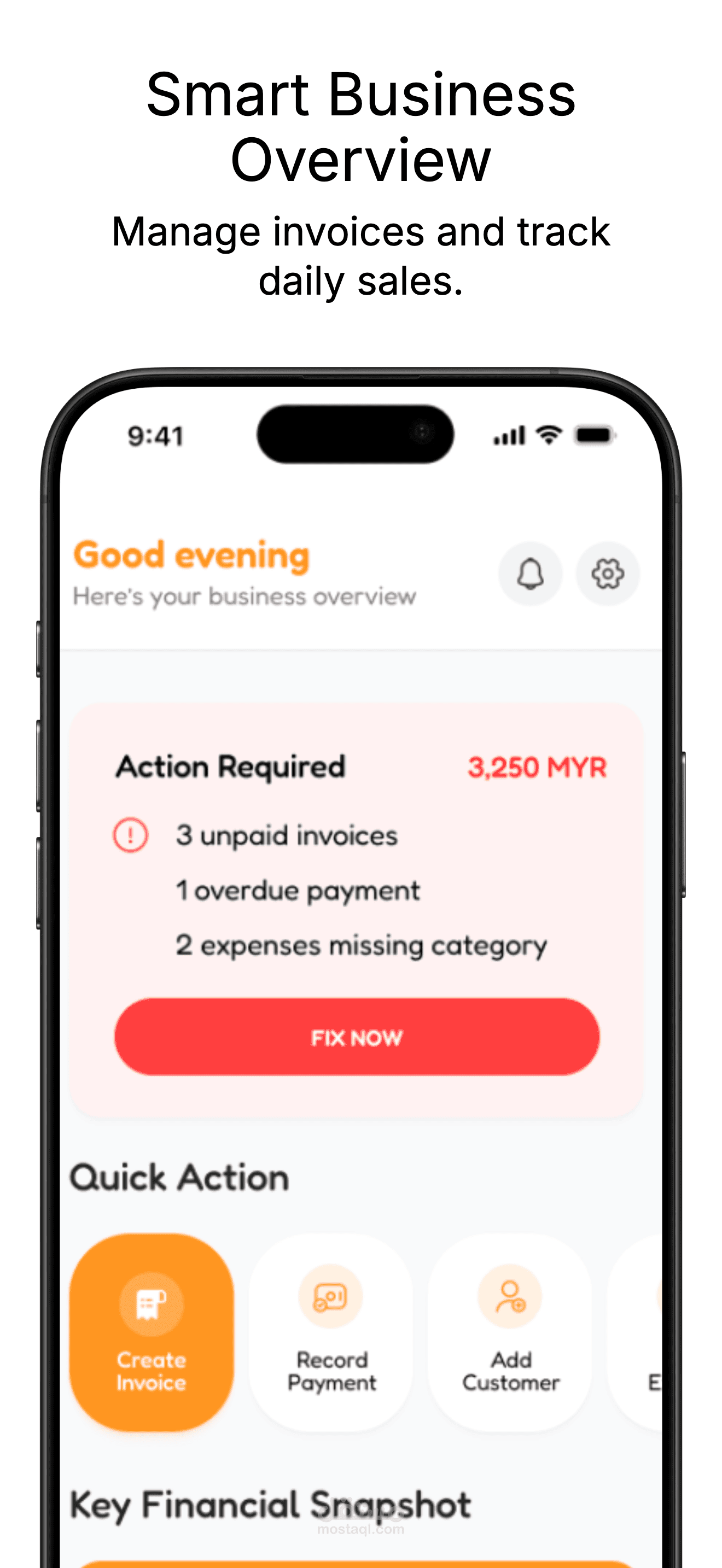 تطوير ونشر تطبيق EzyBiz لإدارة الأعمال