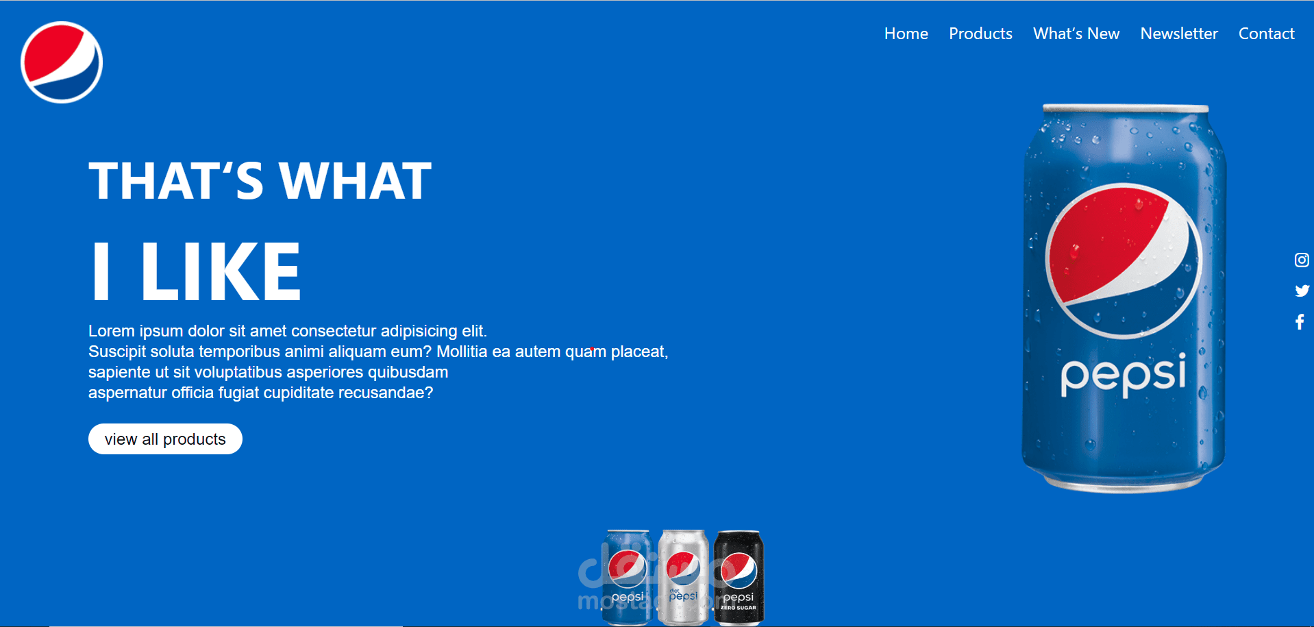 تصميم صفحة html css js