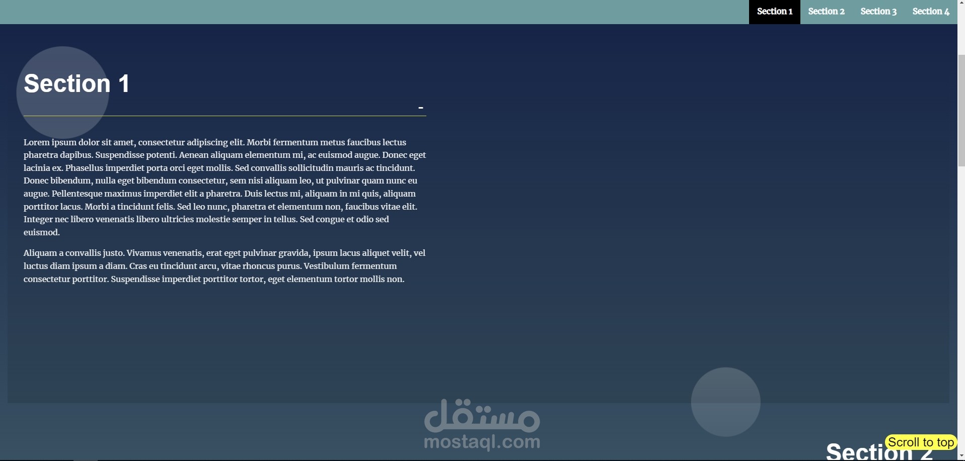 Landing page- frontend web