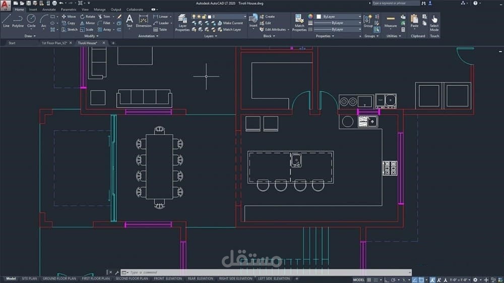 شرح كورس اتوكاد وتوزيع الاضاءة