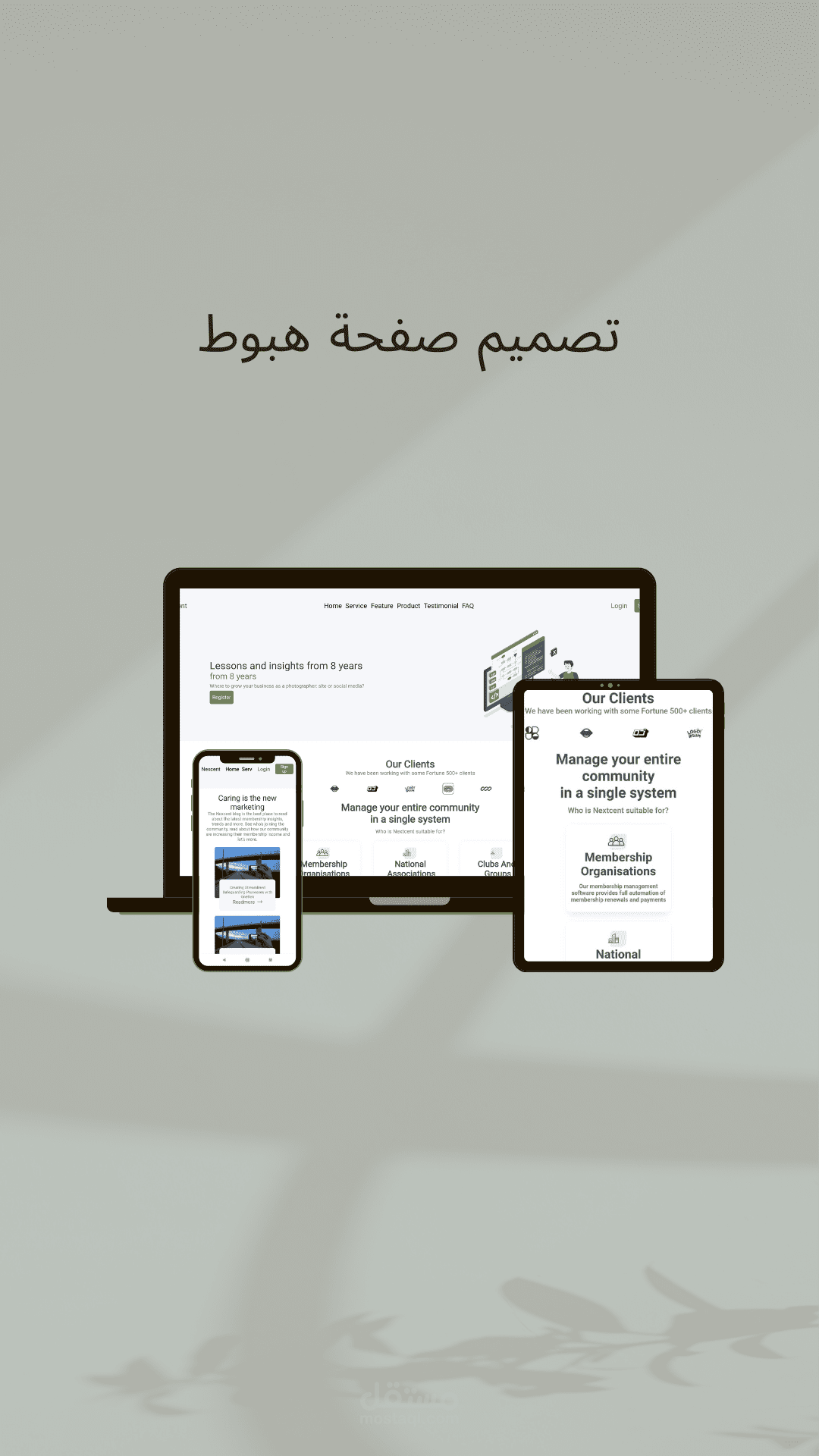 تصميم صفحة الهبوط