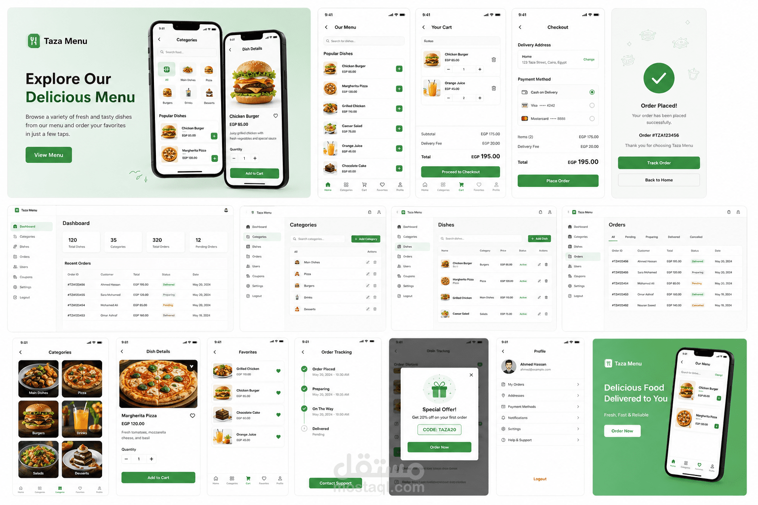 Taza Menu Backend Development