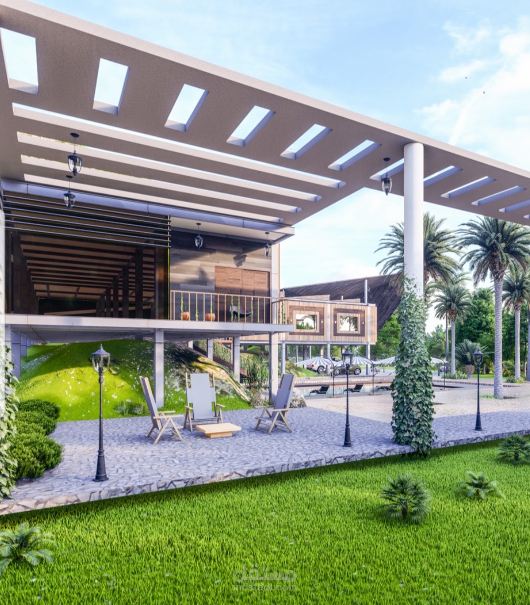 تصميم شاليهات ( إستراحة)