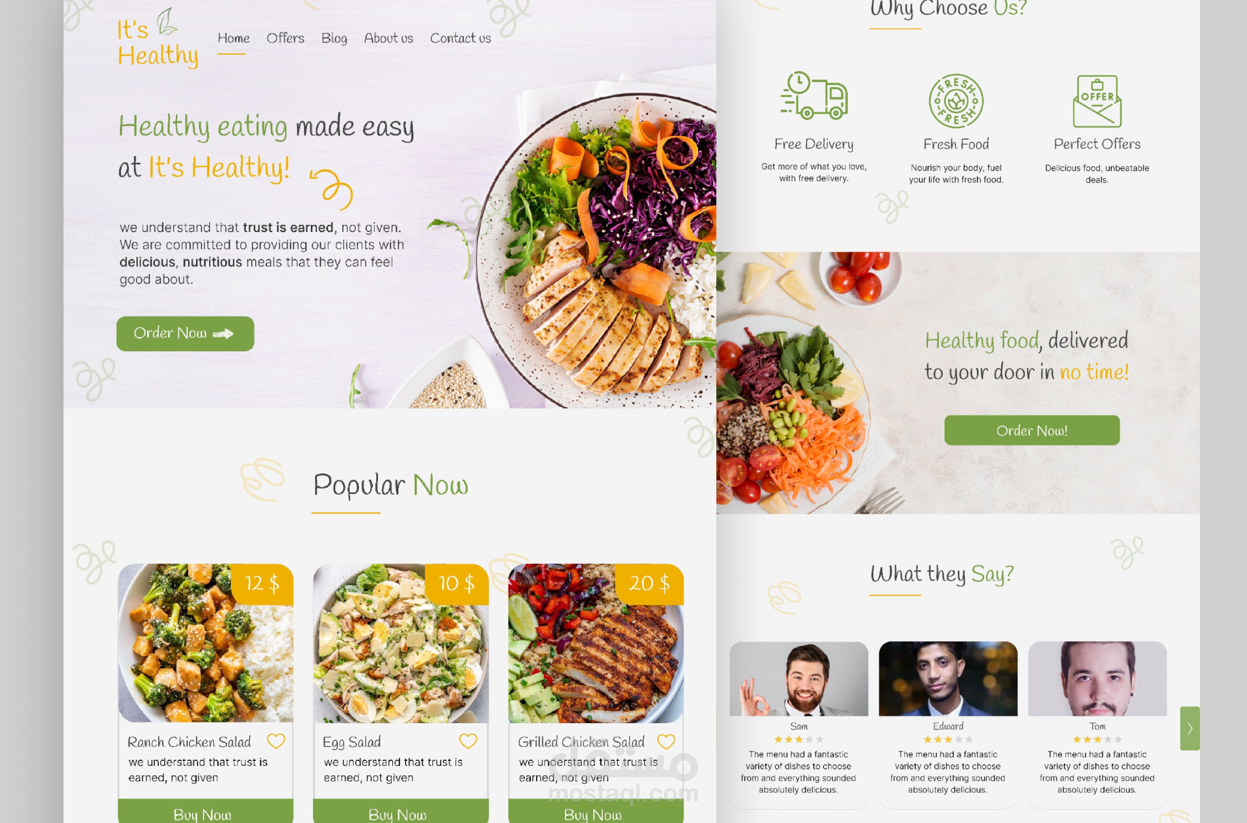 It's Healthy landing page