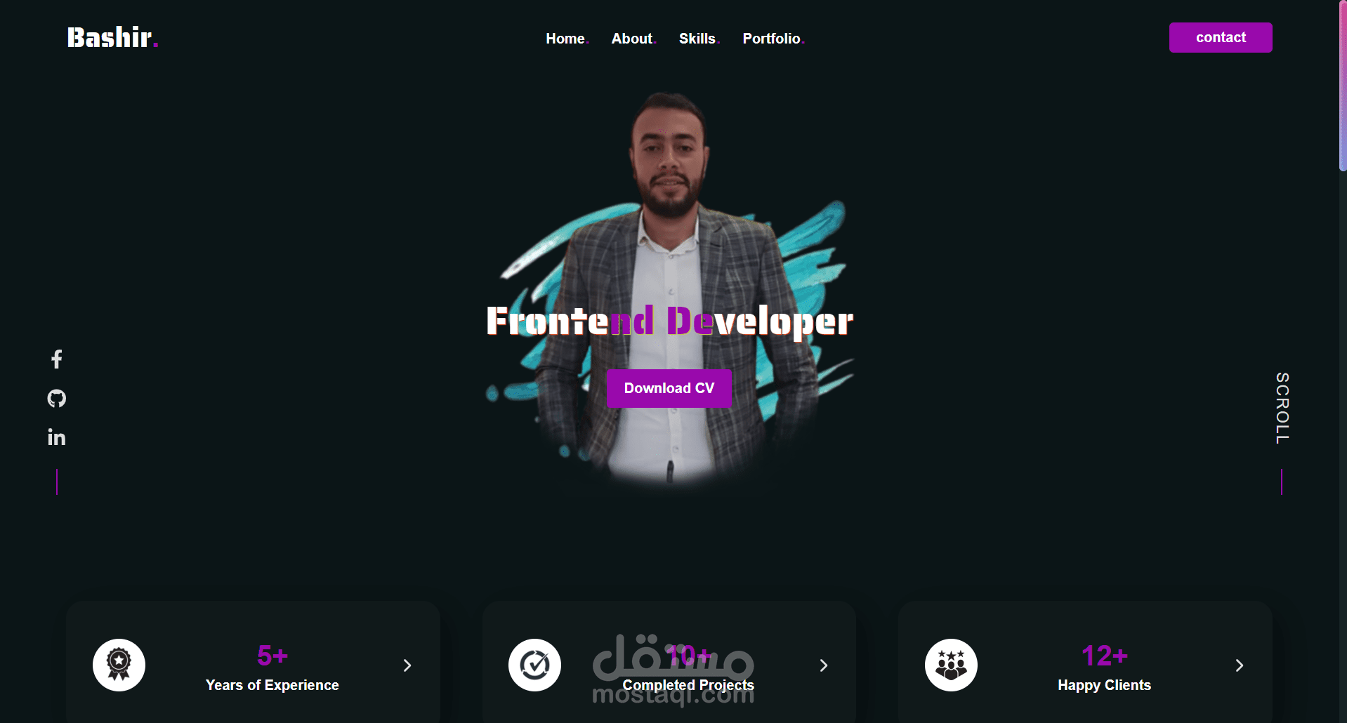 معرض أعمال احترافي وموقع شخصي