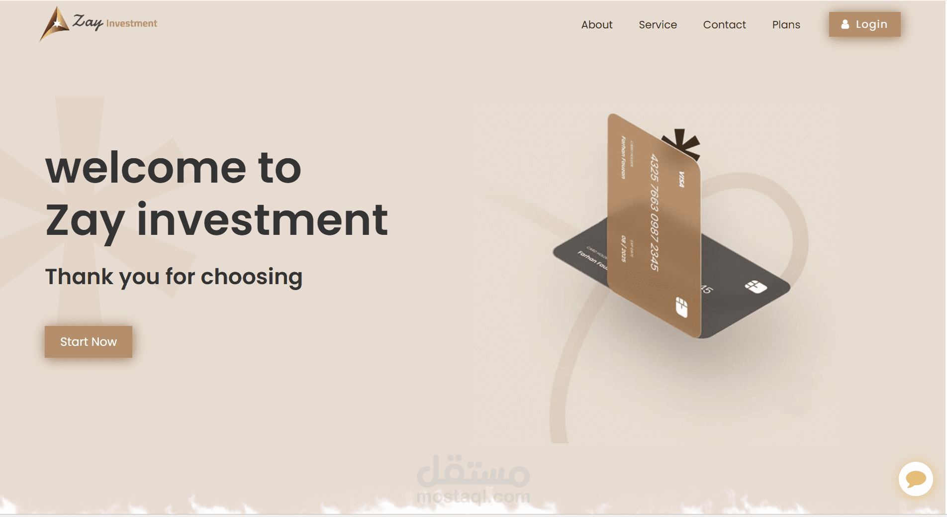 منصة استثمار إلكترونية متكاملة (Investment Website) مع لوحة تحكم – تصميم متجاوب بالكامل