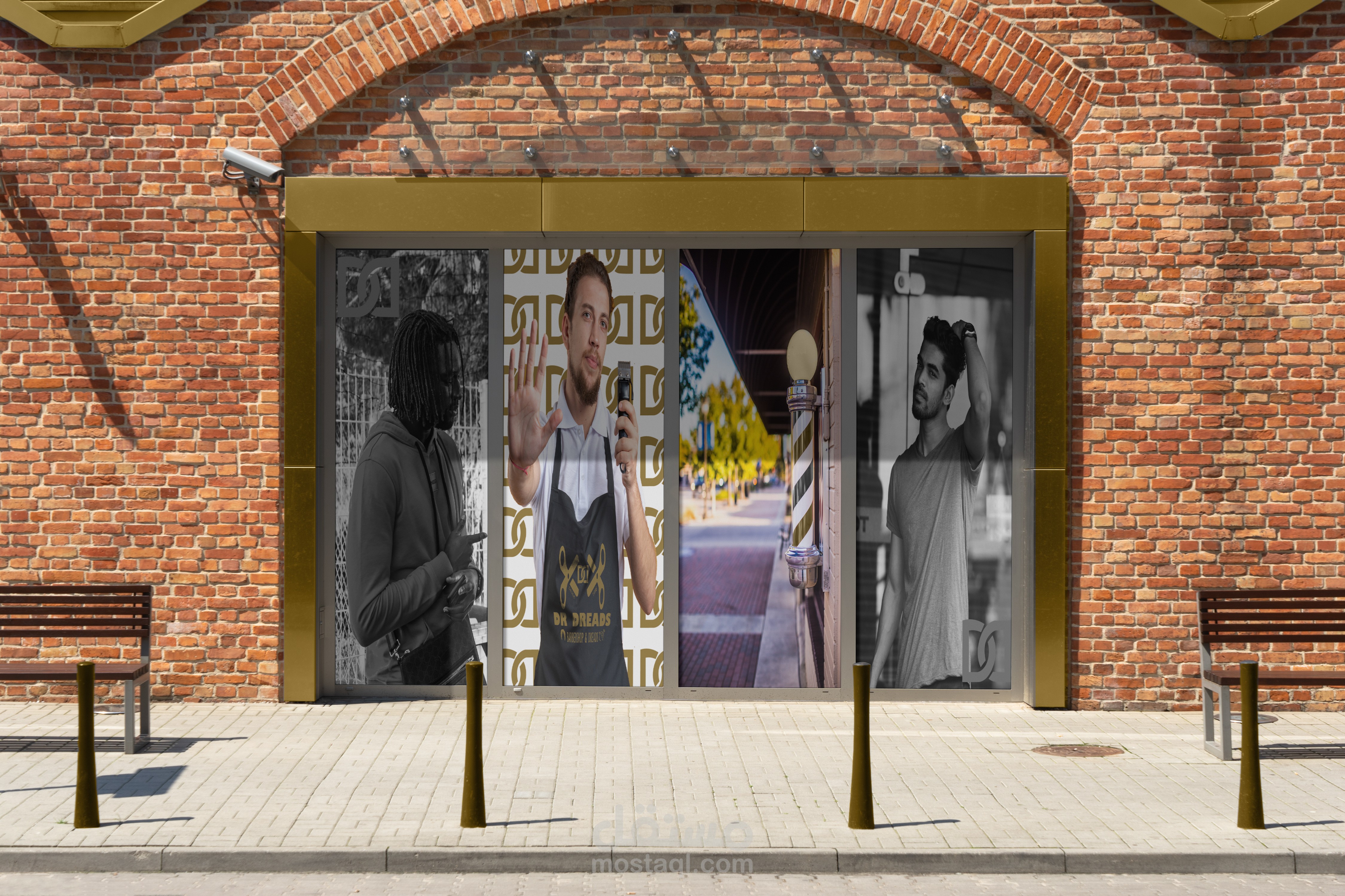 لوجو و هويه بصريه لمحل حلاقه (DR-DREADS)