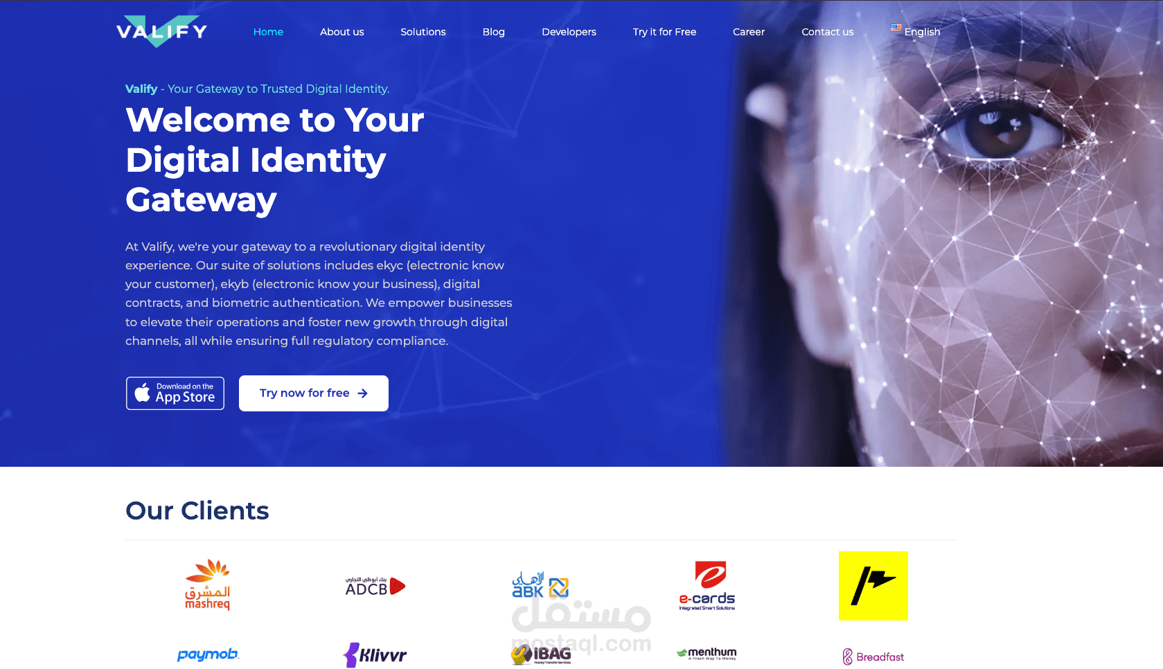 Valify Solutions Landing page