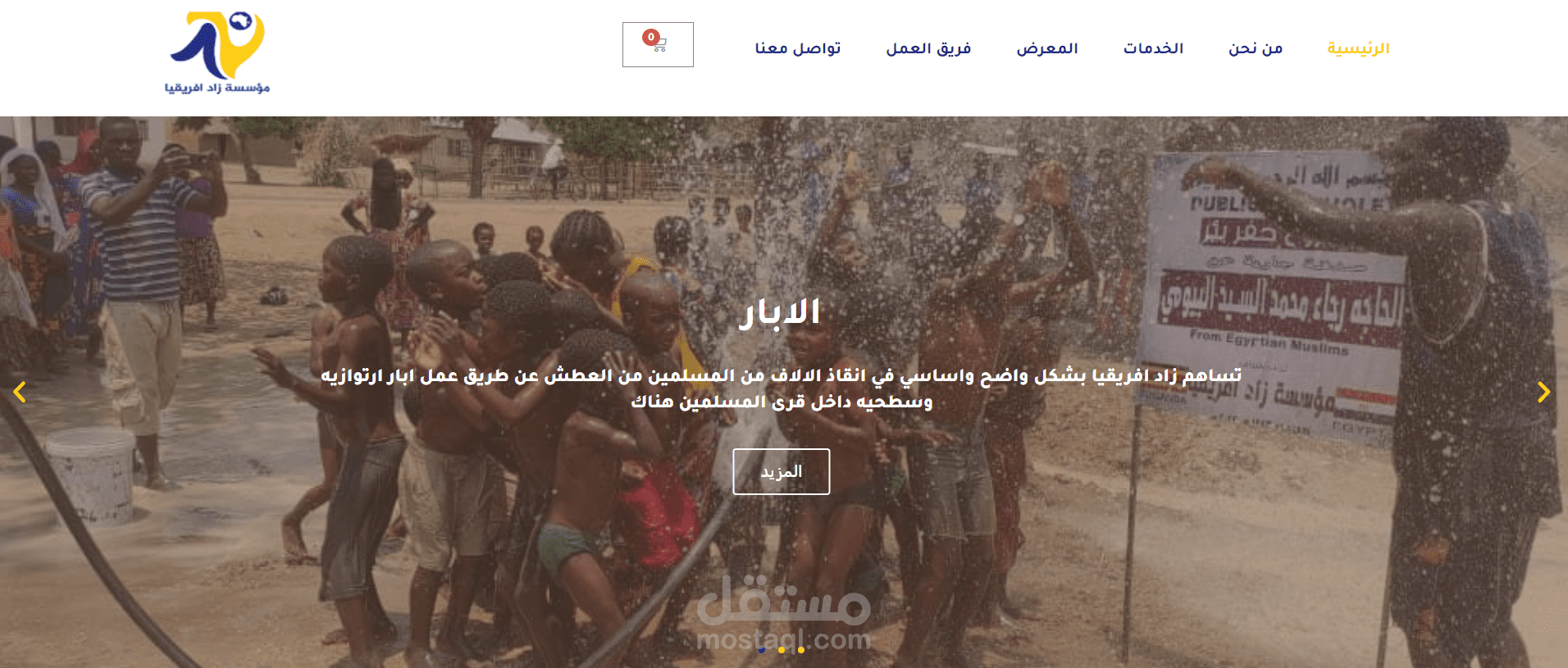تطوير موقع زاد أفريقيا باستخدام WordPress وتخصيصات تشغيلية