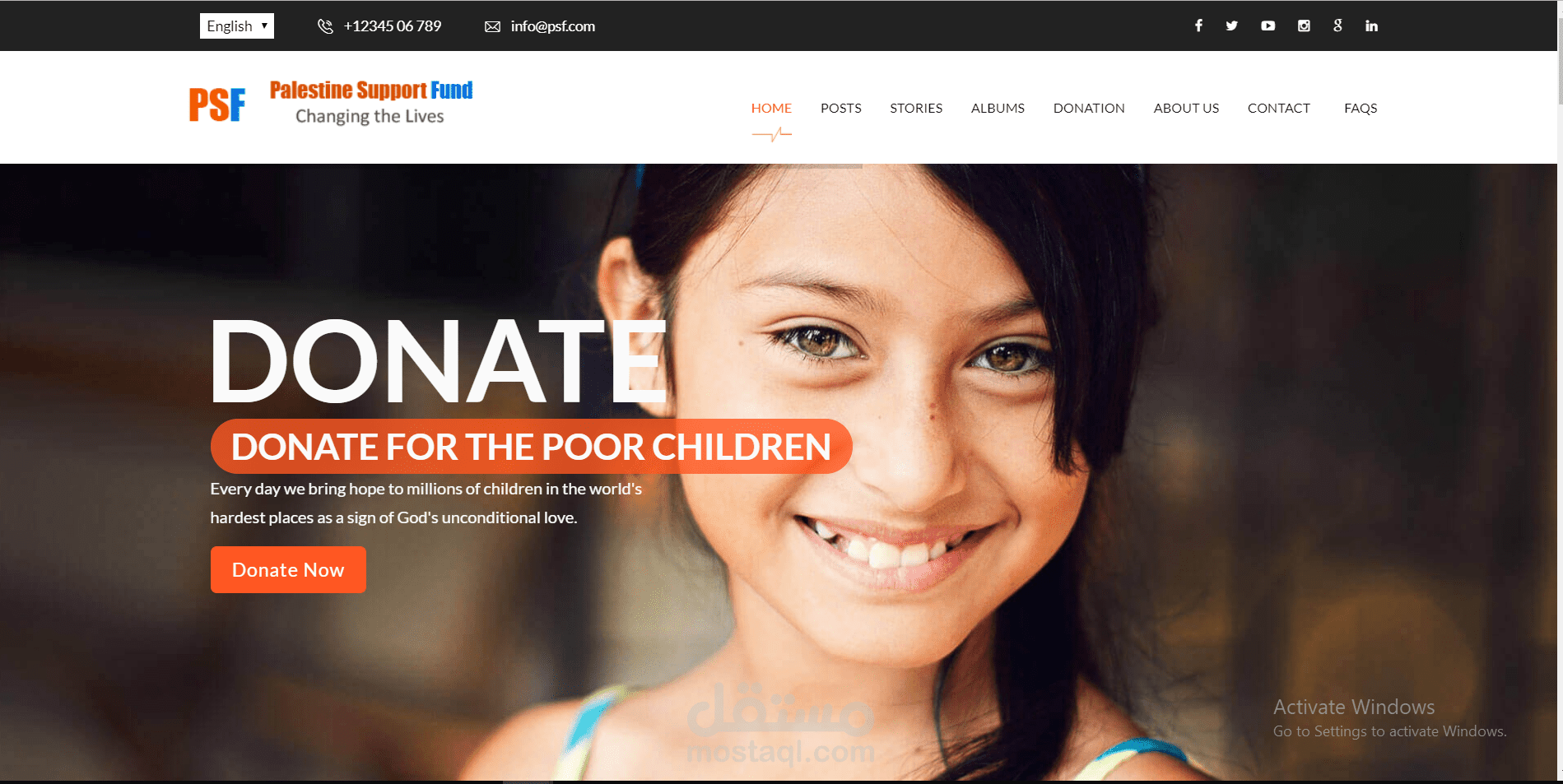موقع Palestine Support Fund