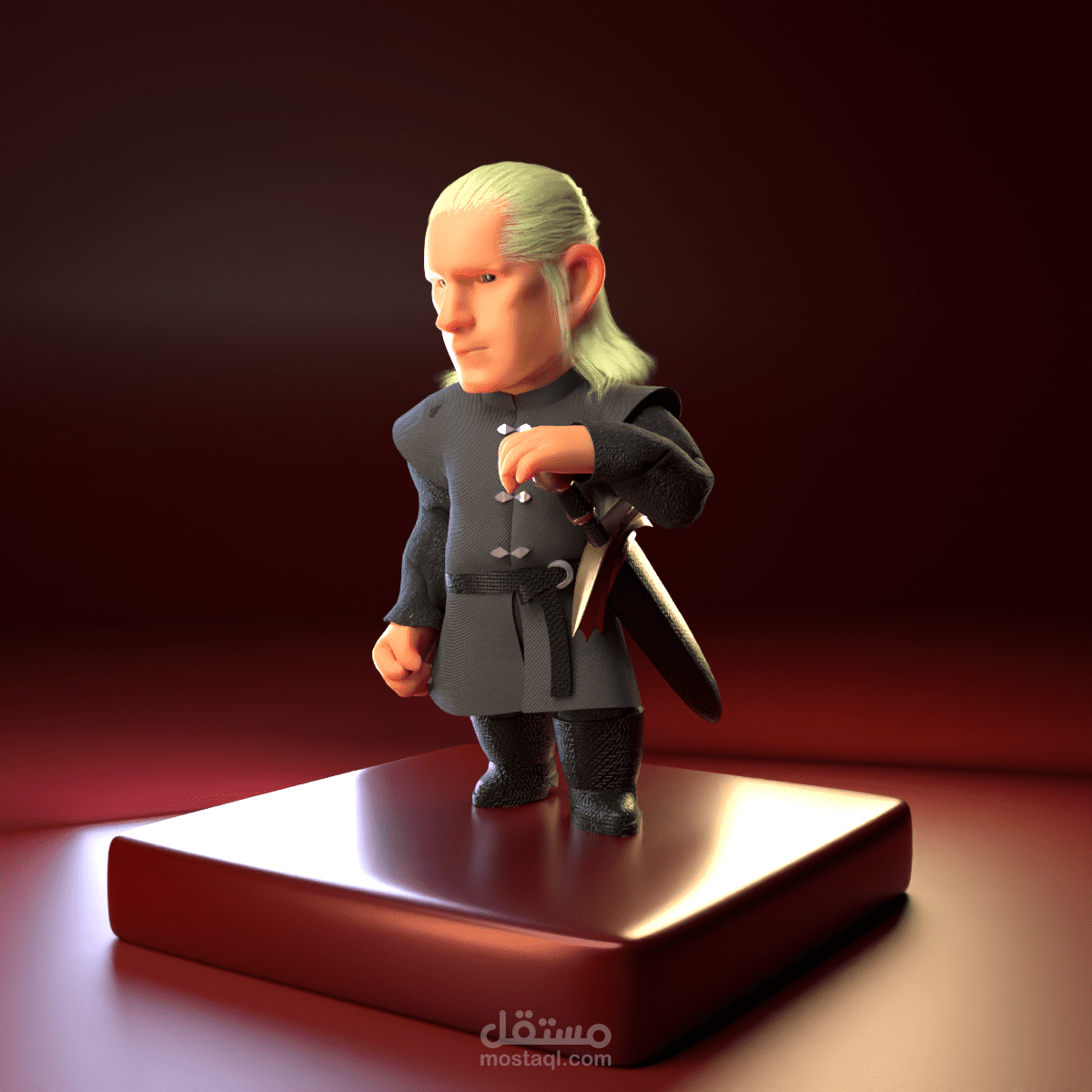 daemon in sd chibi style