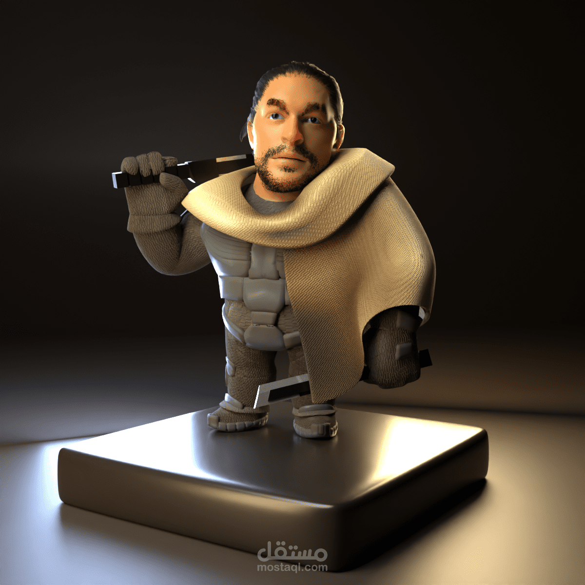 duncun idaho from dune in chibi style