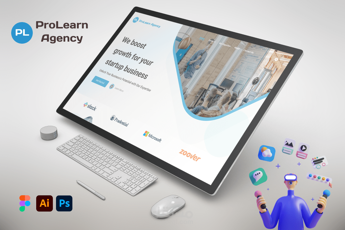 تصميم Landing page (UI/UX)