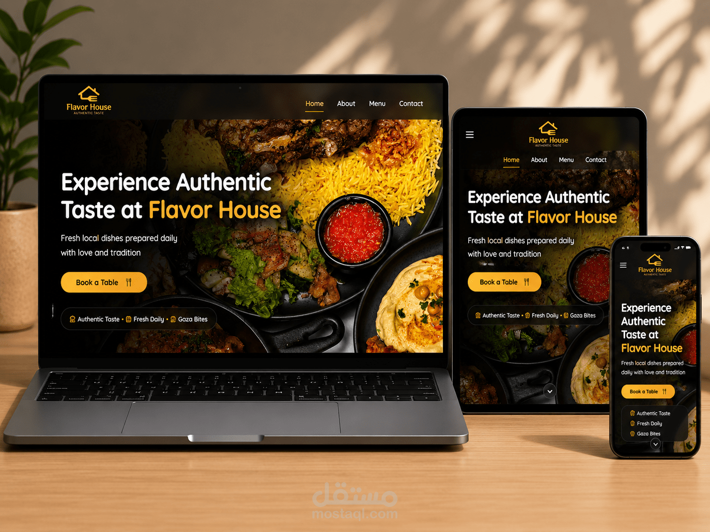 Flavor House – Modern Restaurant Website Design & Development
