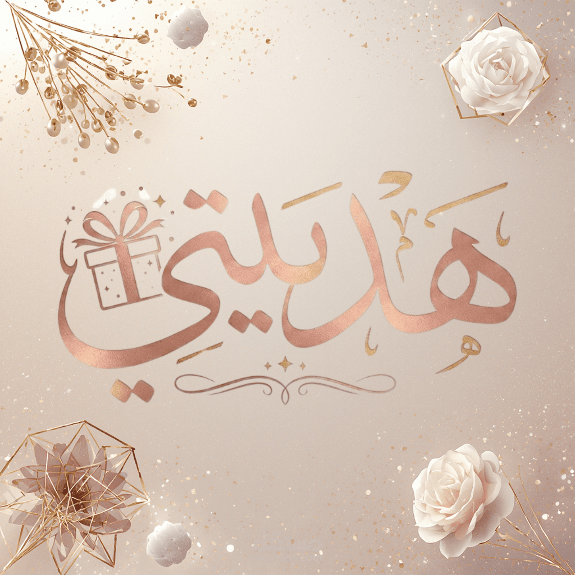 تصميم هوية بصرية وشعار "هديتي" – مزيج بين فخامة الخط العربي وروح العطاء