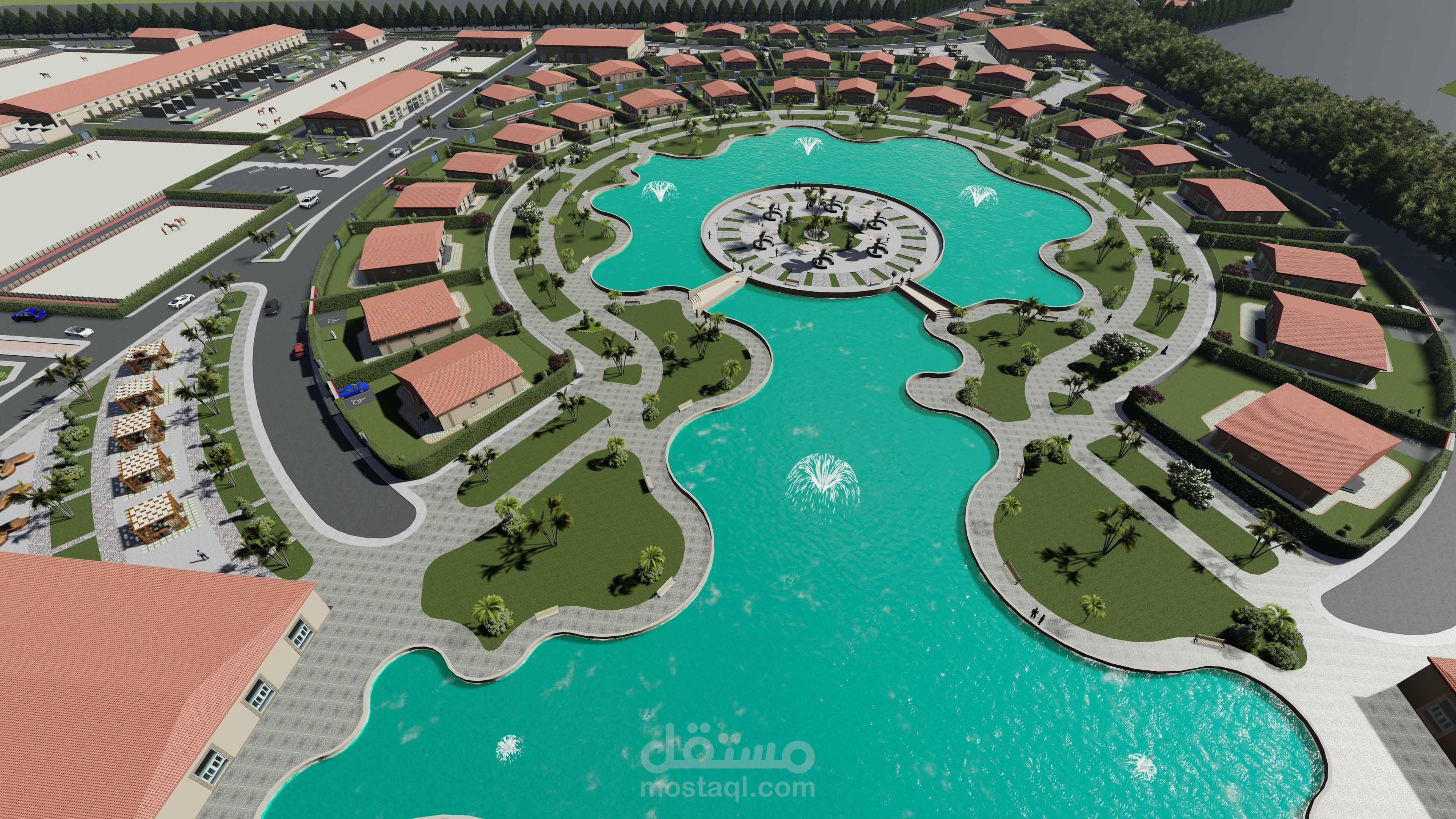 فلل سكنية بمنتجع سياحي  بالمملكة العربية السعودية