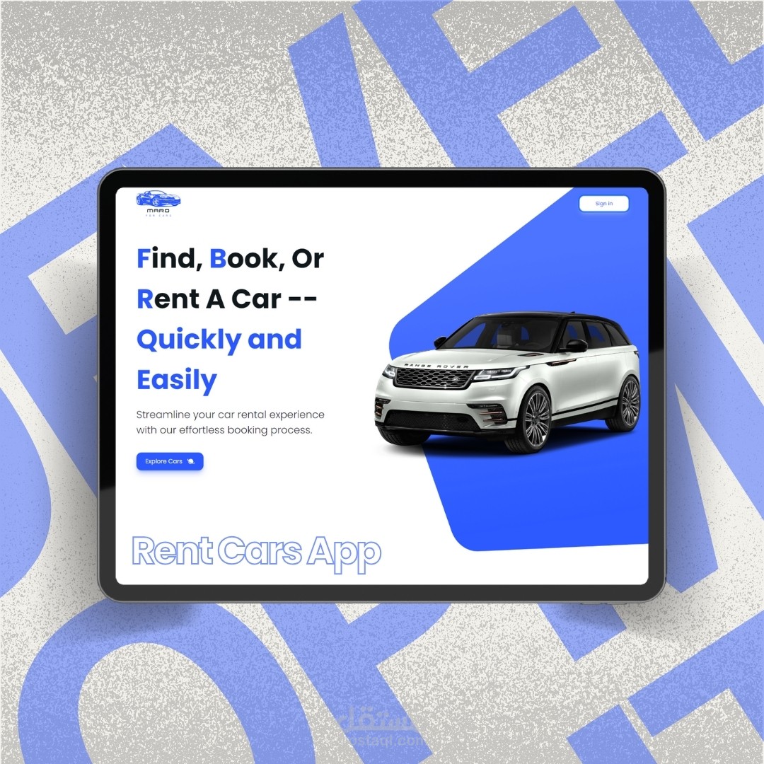 منصة لتأجير السيارات باستخدام Next.js