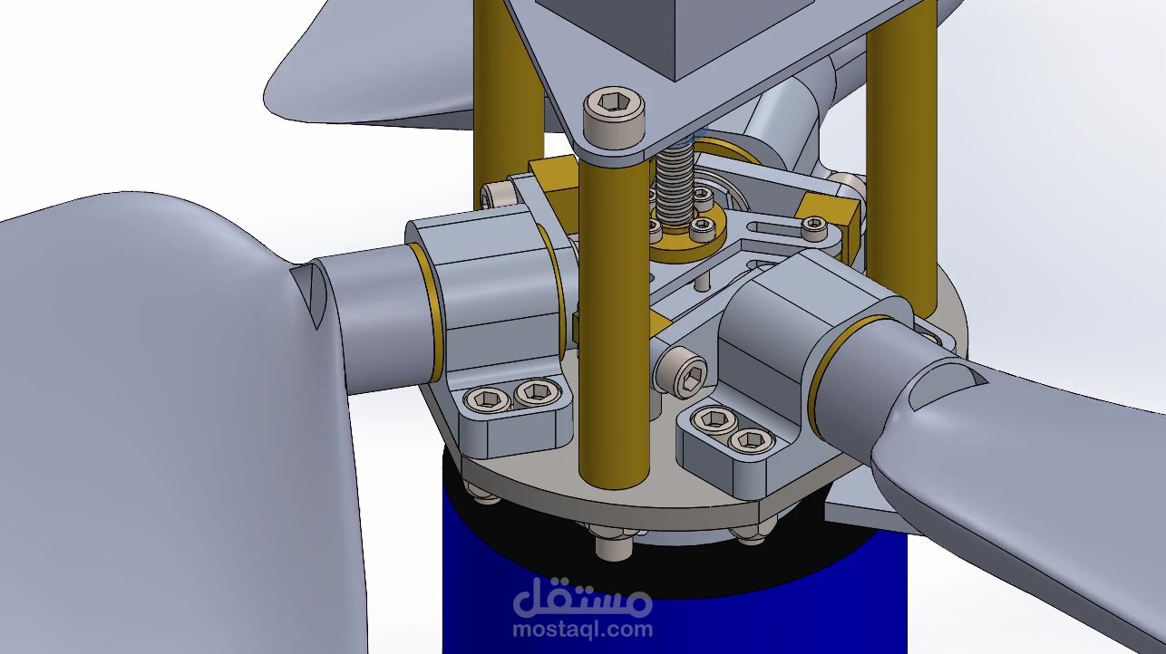 A pitching mechanism for a small wind turbine
