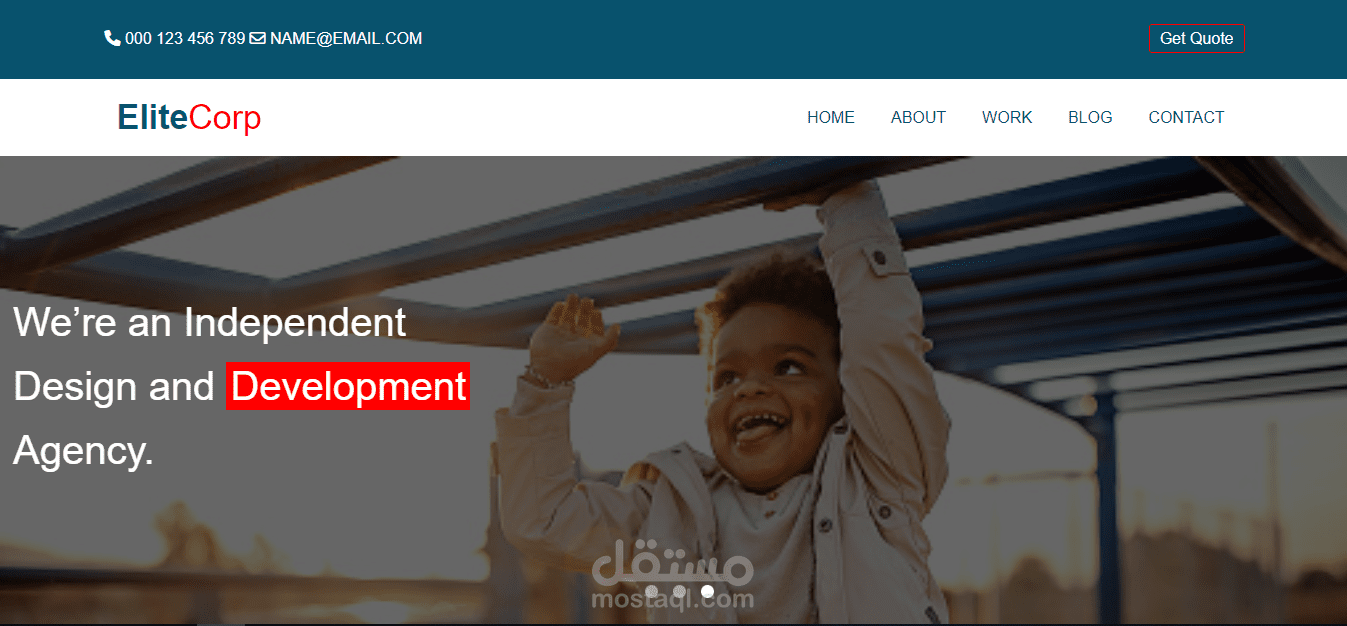 Front-end for company