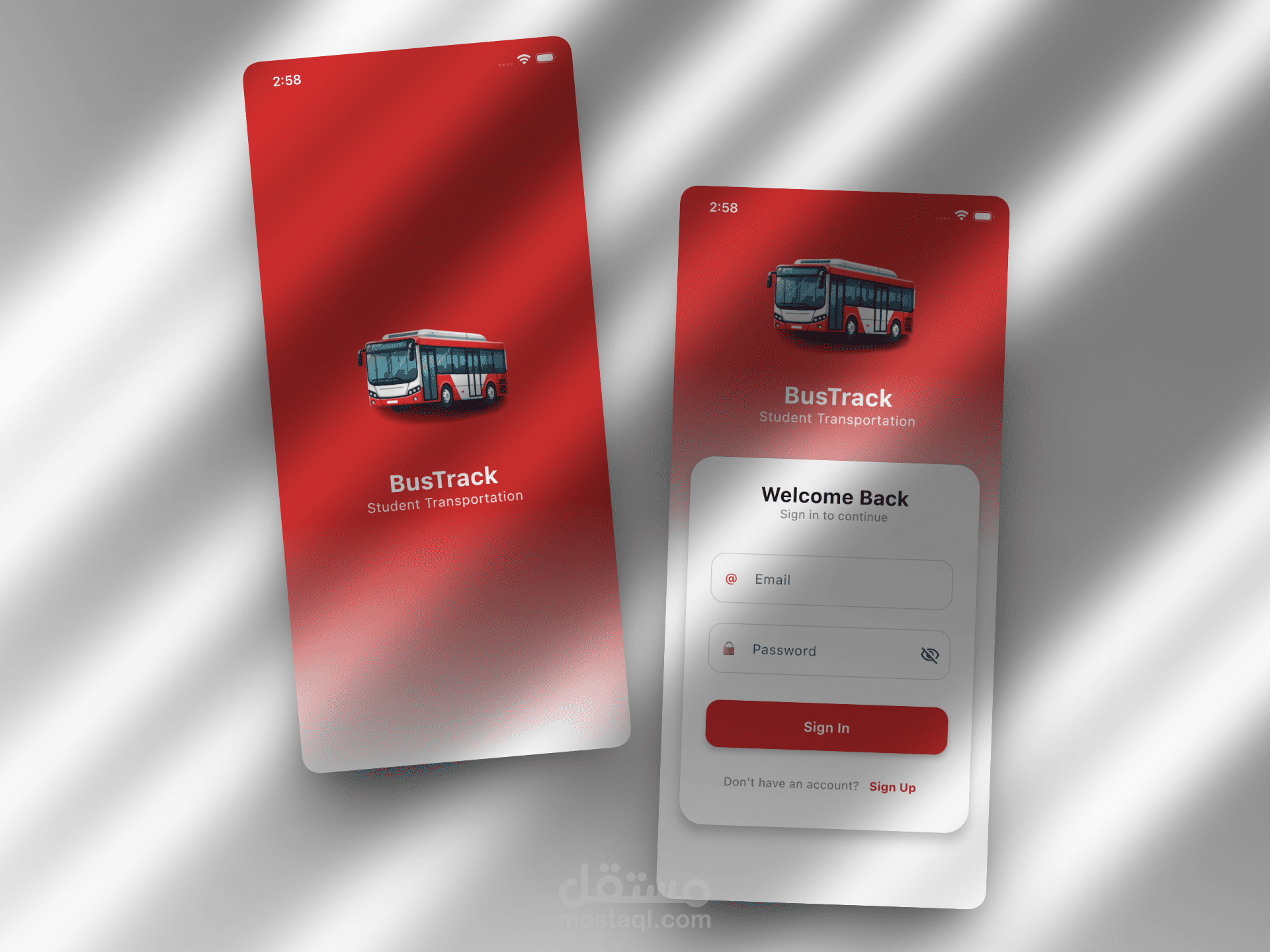 تطوير تطبيق BusTrack لإدارة النقل الطلابي