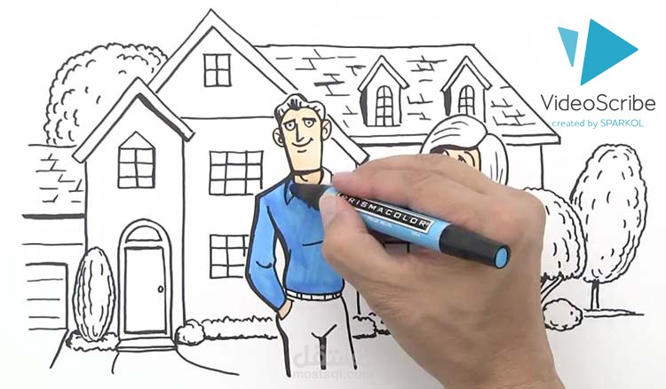 تصميم فيديو باستخدام برنامج VideoScribe للوايت بورد انميشن- مهارات حياتية لغة انجليزية