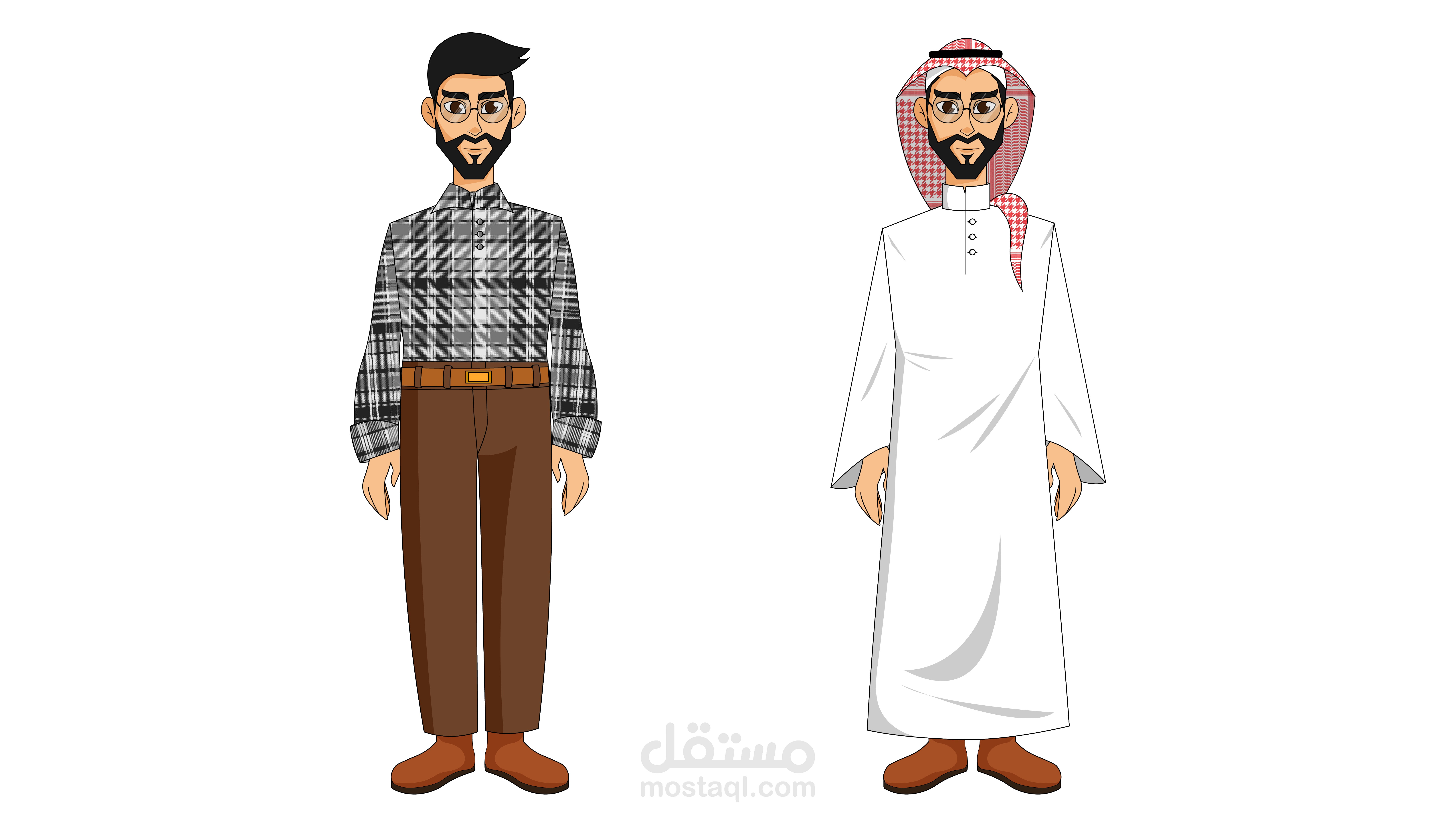 تصميم شخصية معلم خليجي