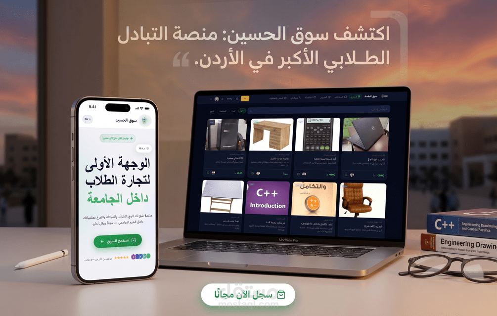 بناء منصة "AHU Market" للتجارة الإلكترونية | معمارية Full-Stack (Laravel & React)