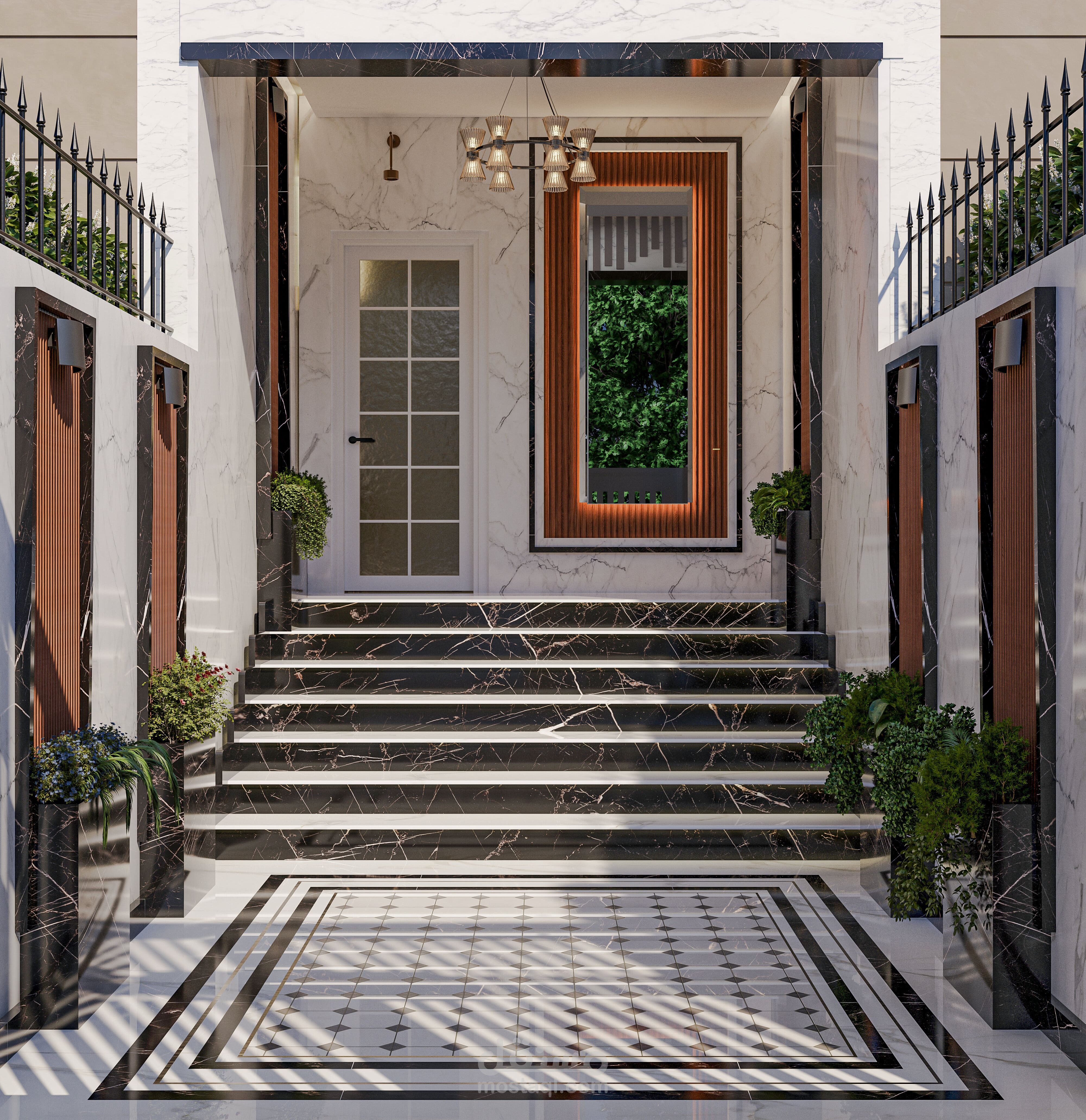 تصميم مدخا عمارة سكنية-Residential building entrance design