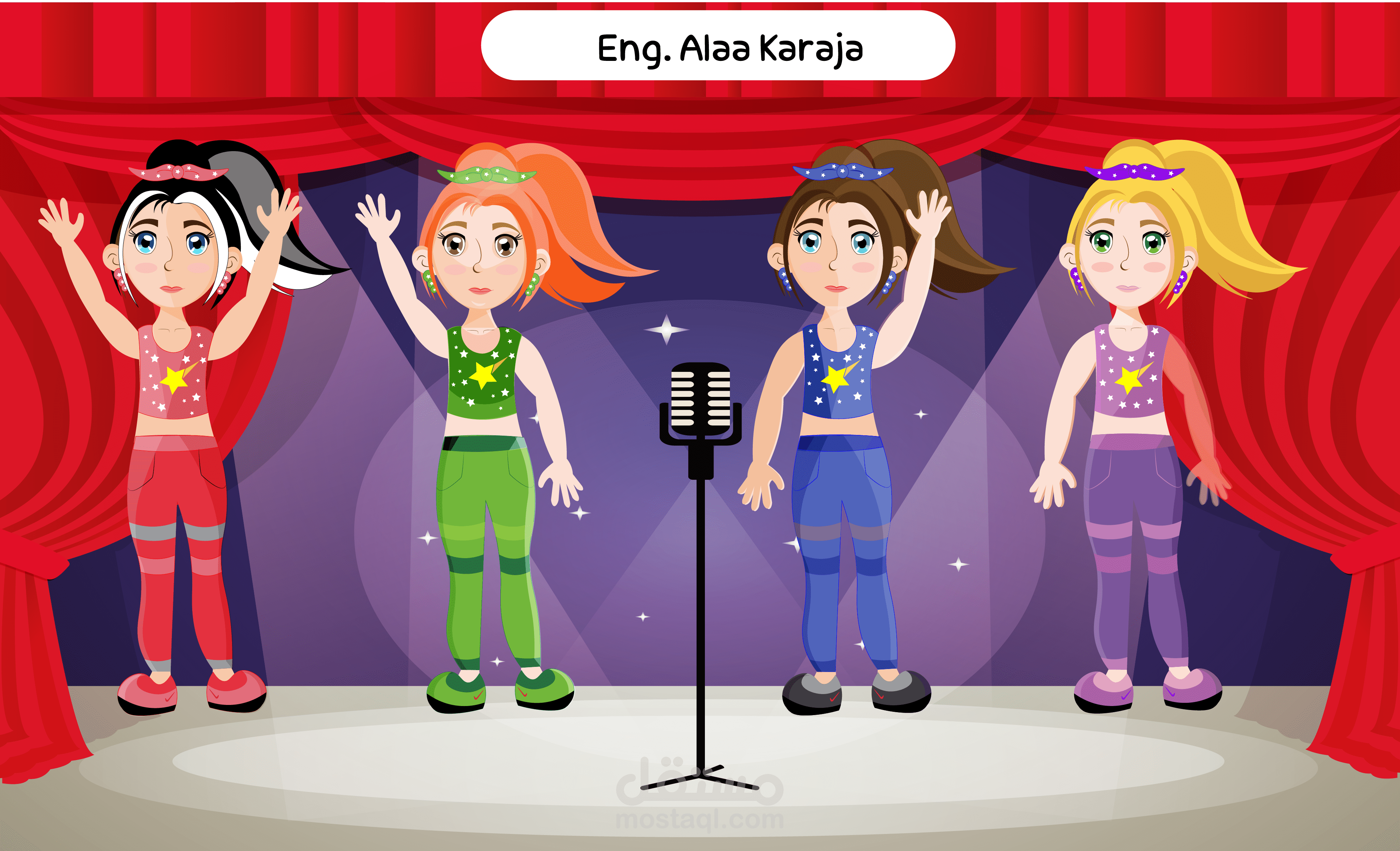 رسم شخصيات كرتونية