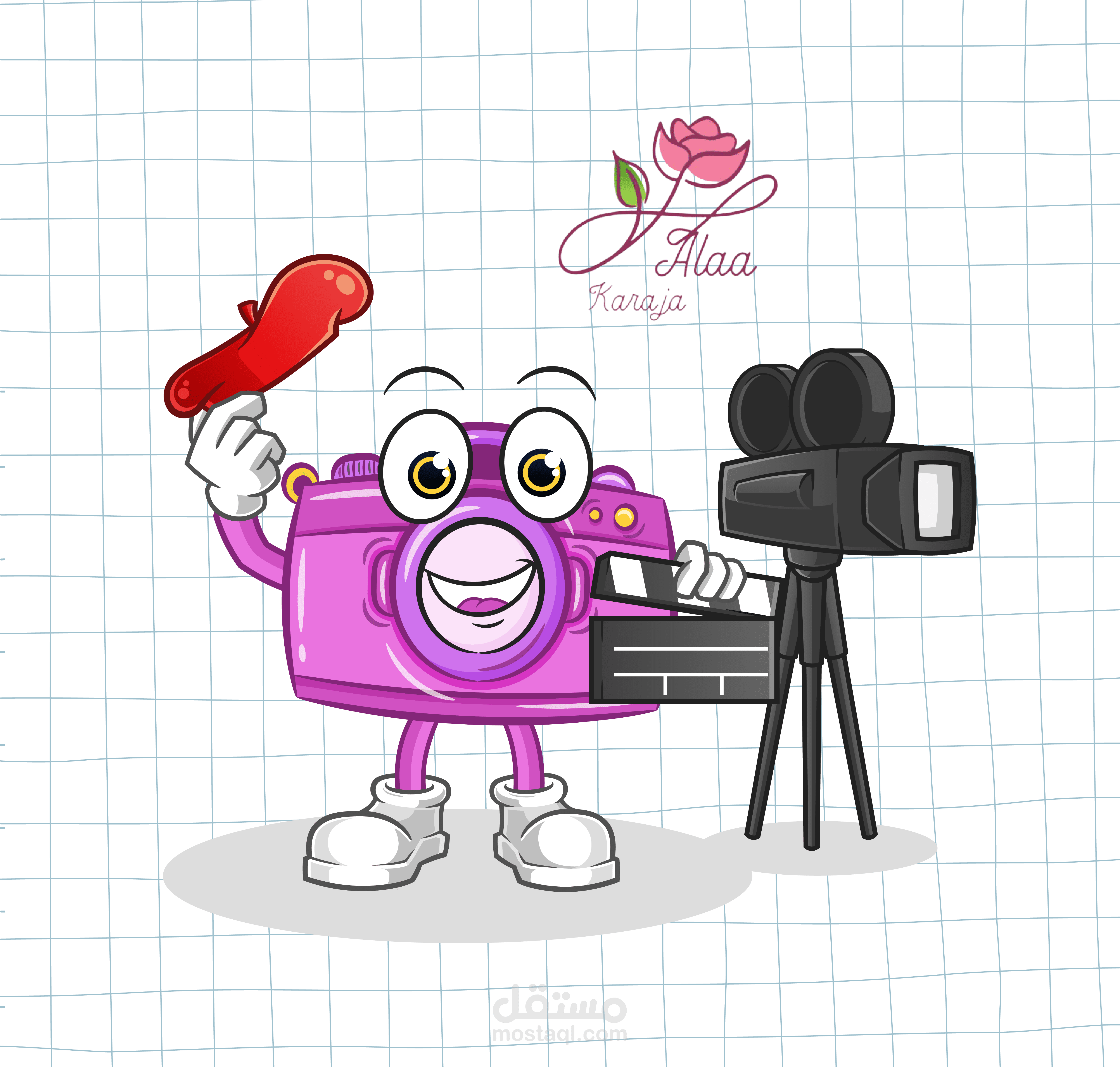 ⭐رسم وتصميم شعار لوجو شخصية كاميرا باستخدام الالستريتور | فيكتور VECTOR ⭐