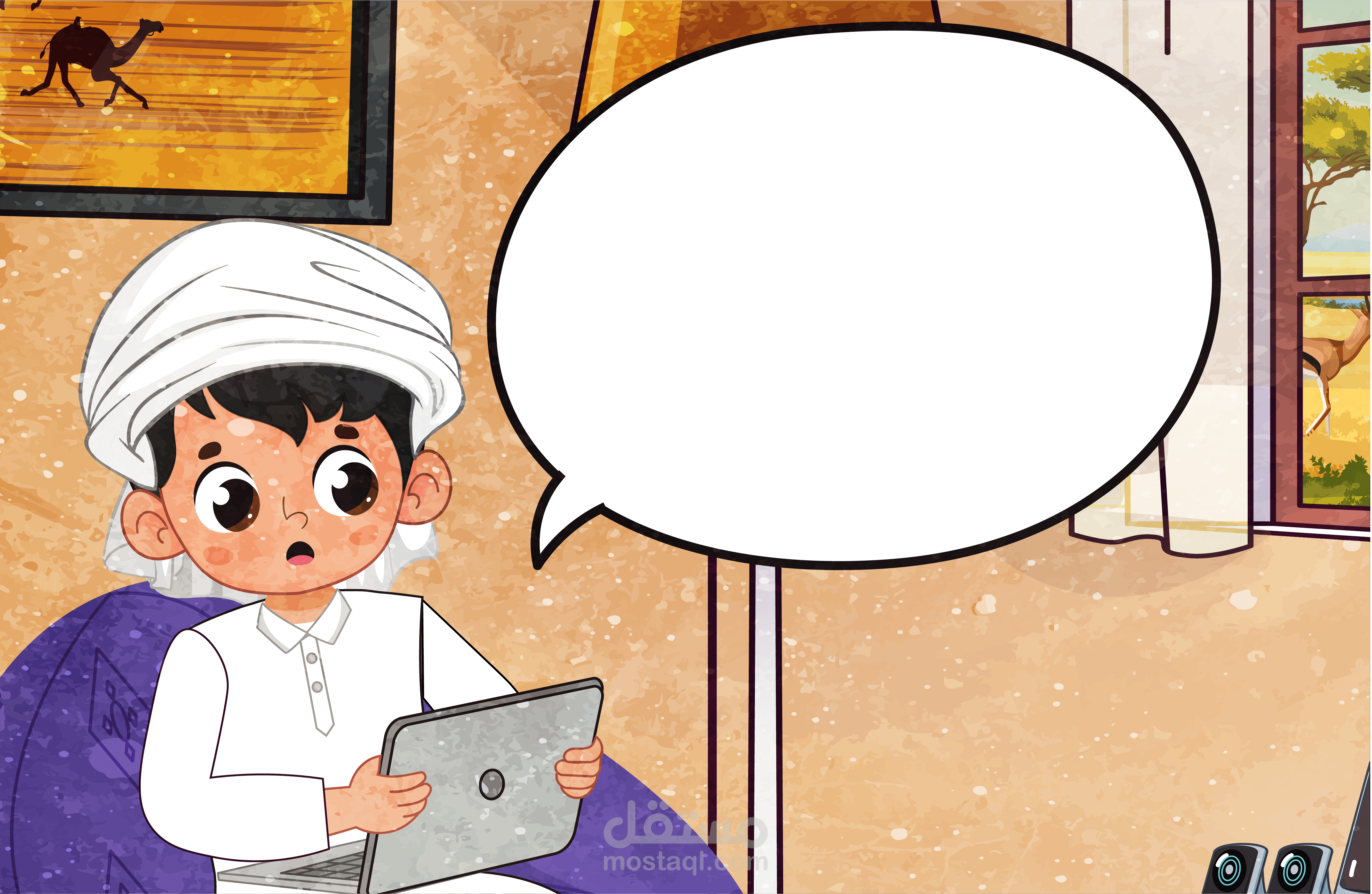 ⭐رسم وتصميم قصص أطفال خليجية باستخدام الالستريتور | فيكتور VECTOR ⭐