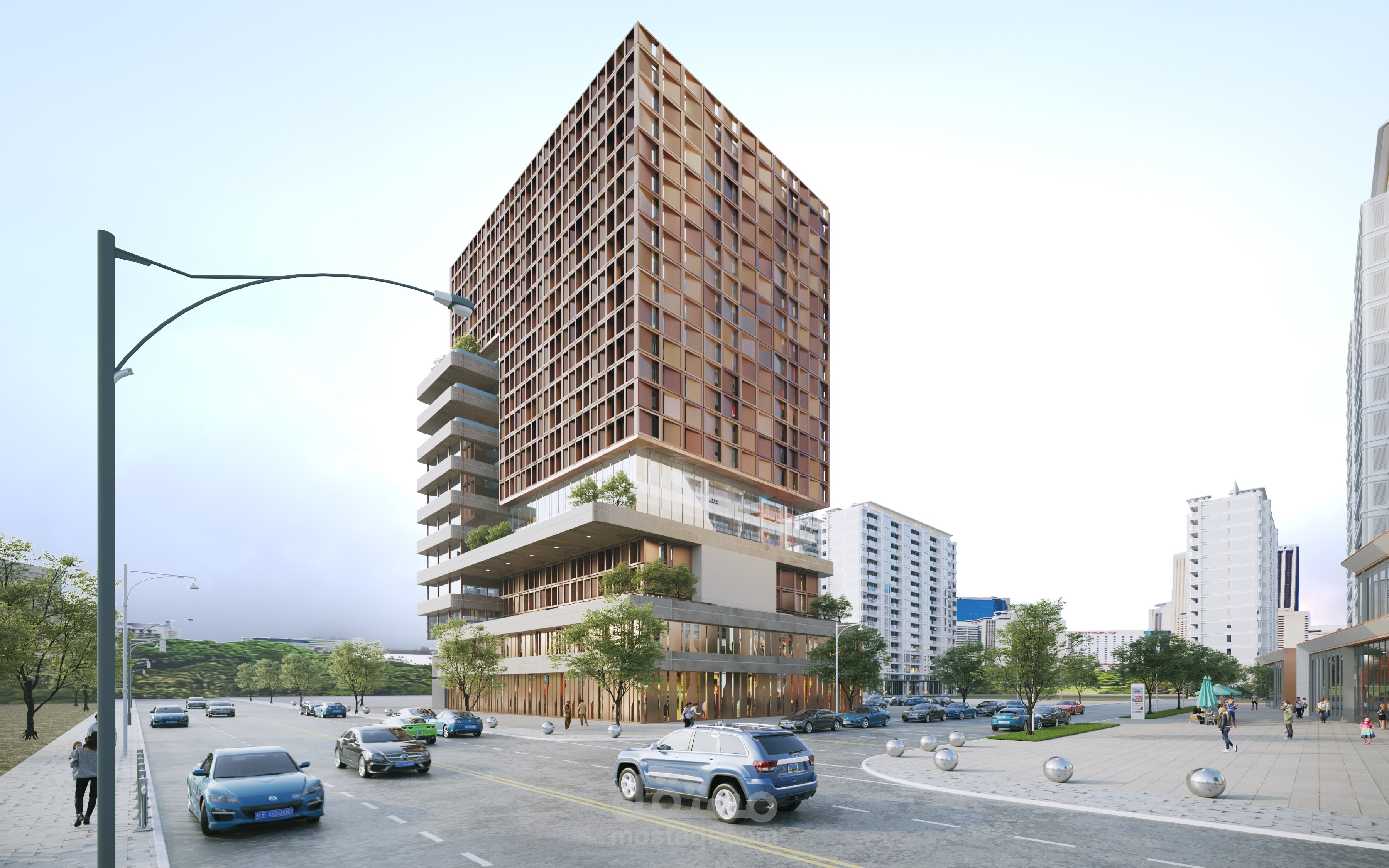 مبنى سكني مكتبي Mixed Use  على الطراز السلماني - الرياض