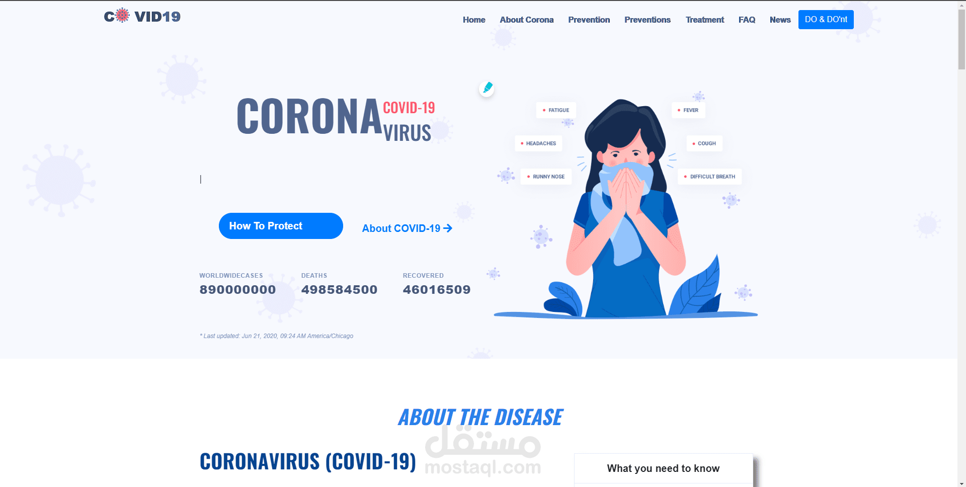 موقع Corona Virus