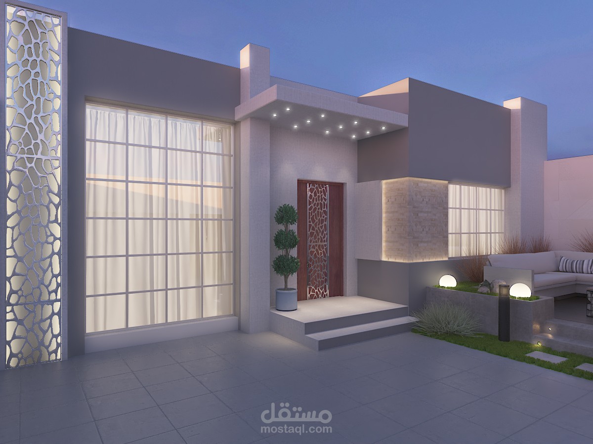 Small chalet facade design