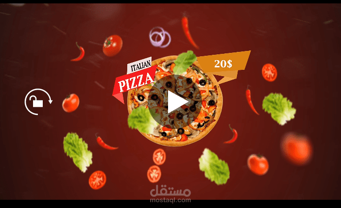 فيديو اعلان ديناميكي. لمطعم وجبات سريعة