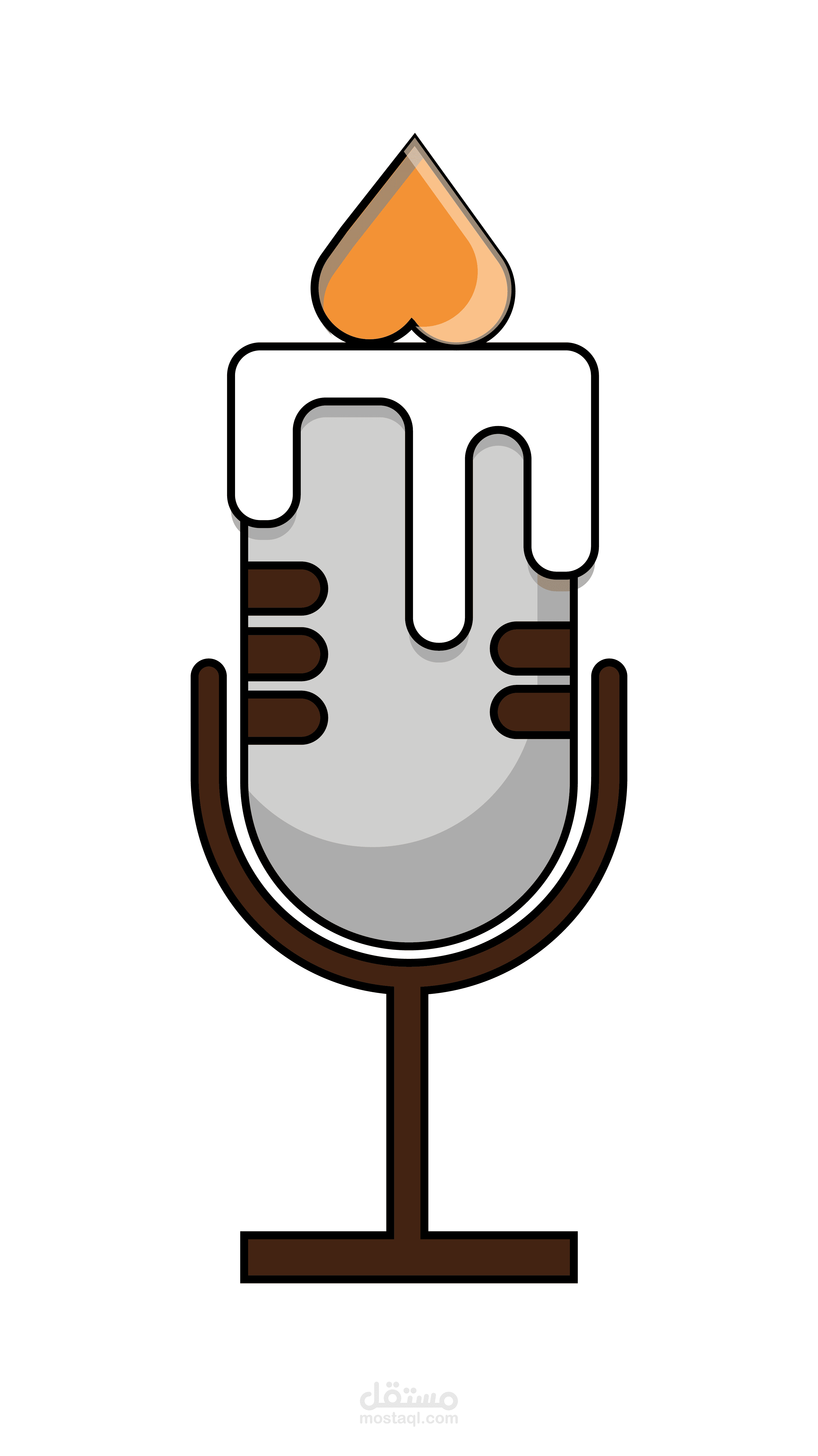 ميكريفون و شمعة