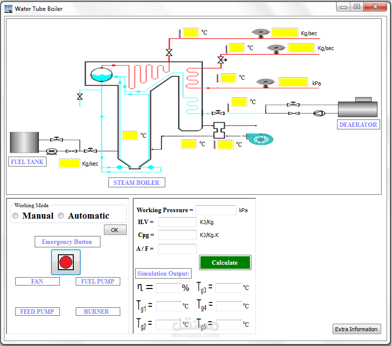 Water Tube Boiler Program | مستقل