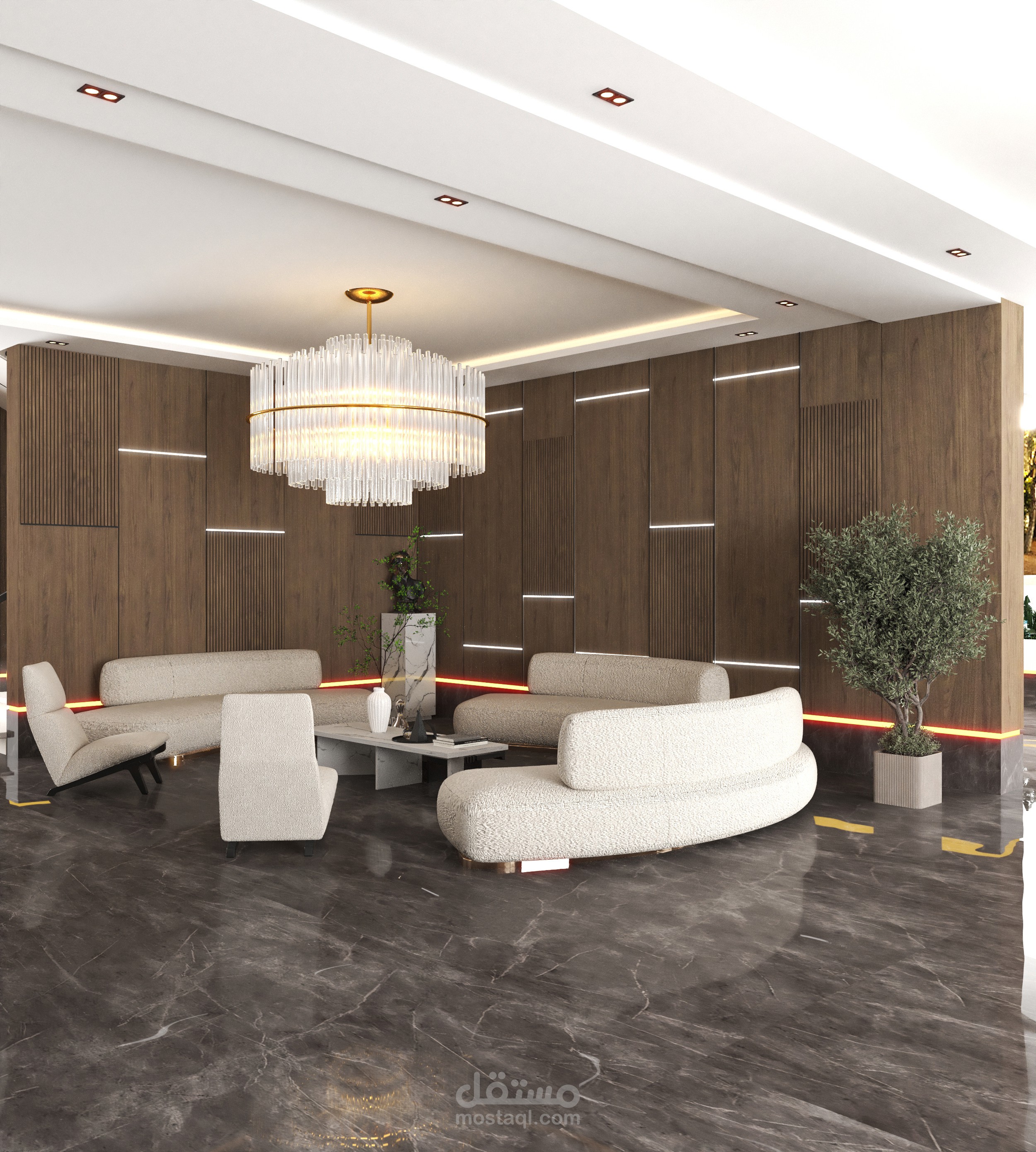 تصميم مدخل عمارة سكنية