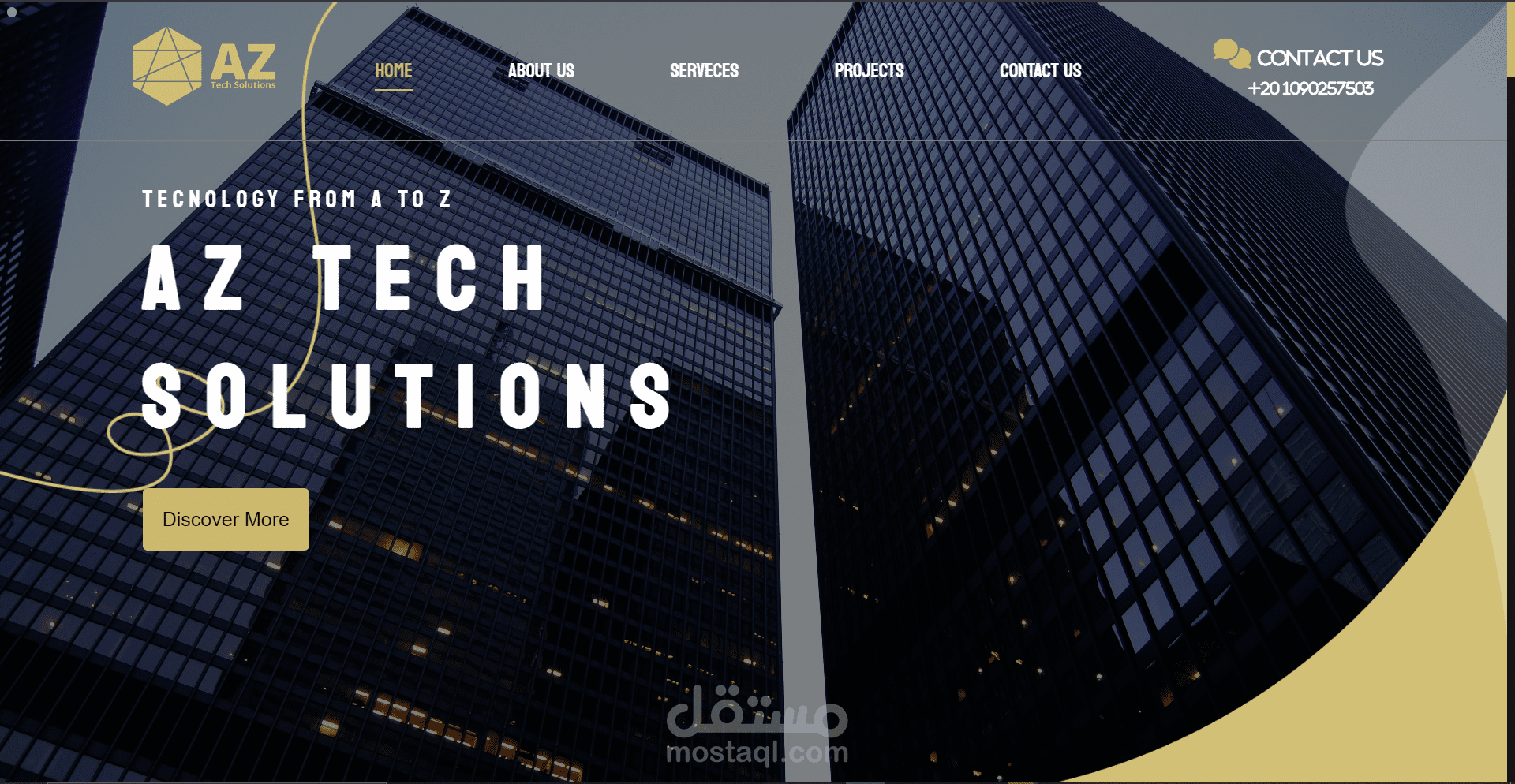 تطبيق محاكي لموقع لشركة تسويق AZ (ليس الموقع الرسمي للشركة)